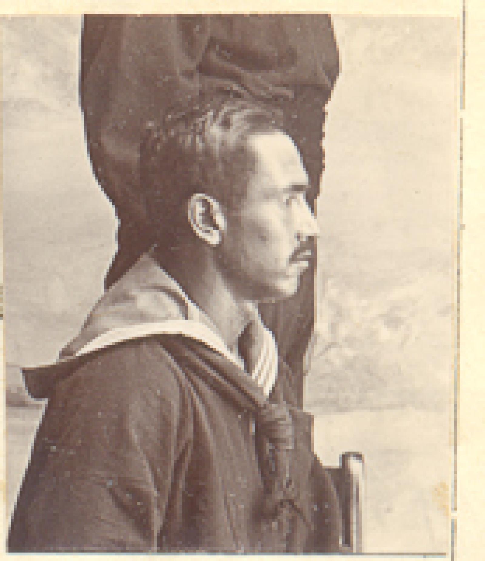 El boga Jesús González de perfil.