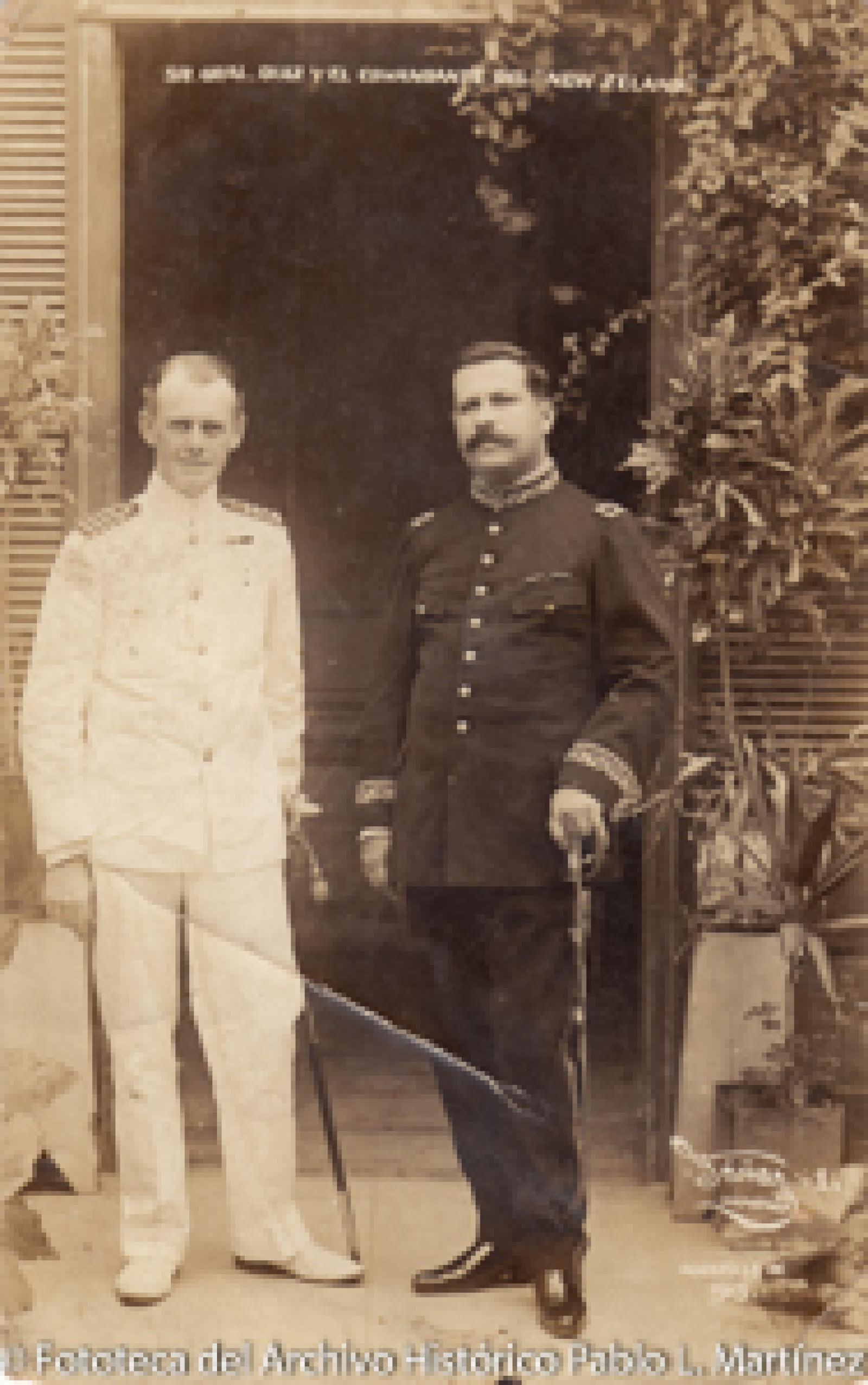 El General Díaz y el comandante del New Zelad.