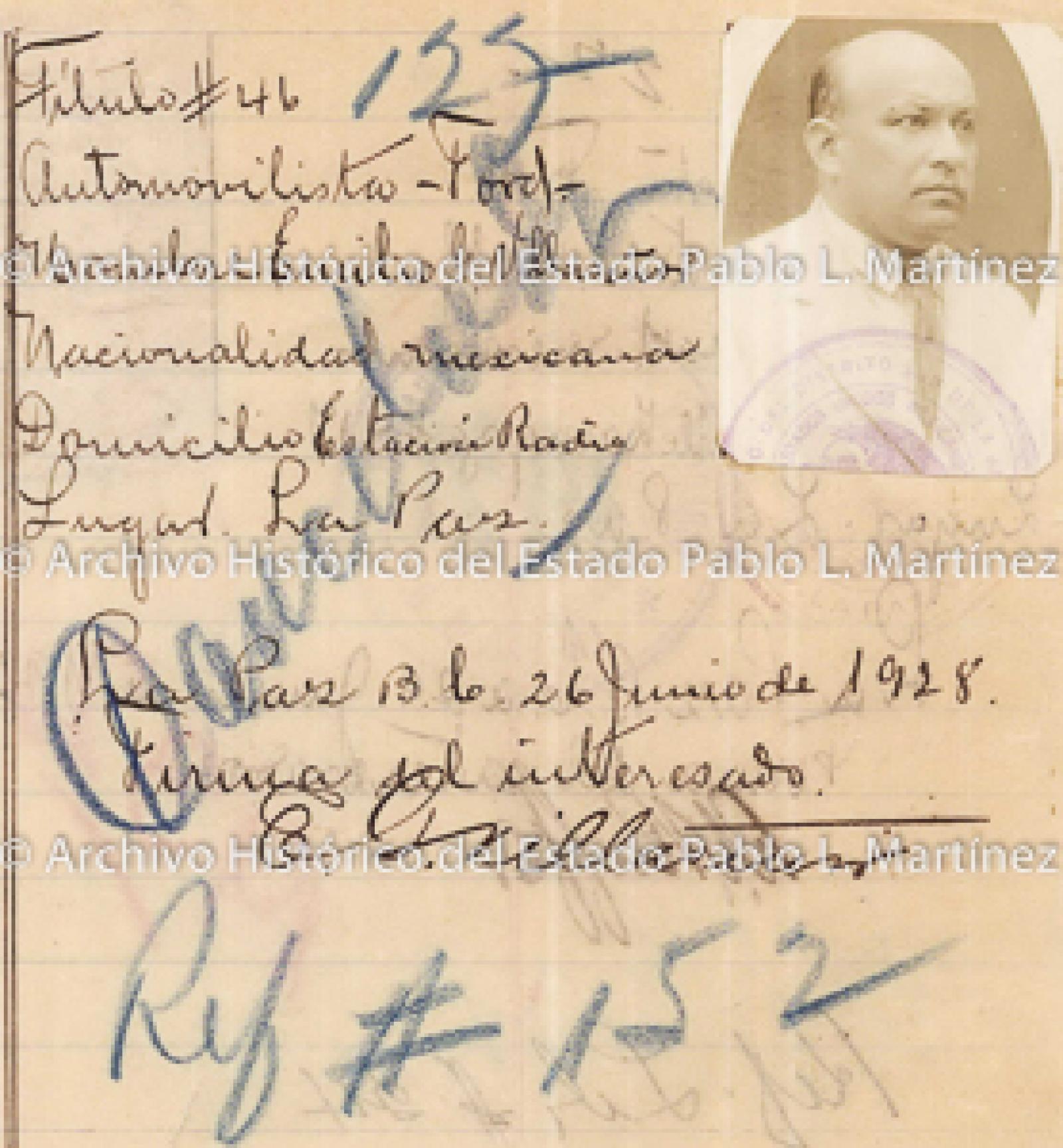 "Emilio G. Villaseñor", retrato.