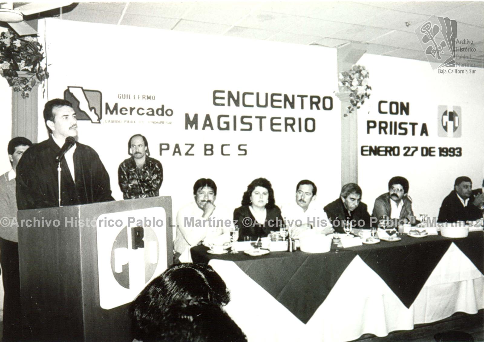 Encuentro con Magisterio Priista, durante la campaña de Guillermo Mercado Romero como candidato a gobernador de Baja California Sur.