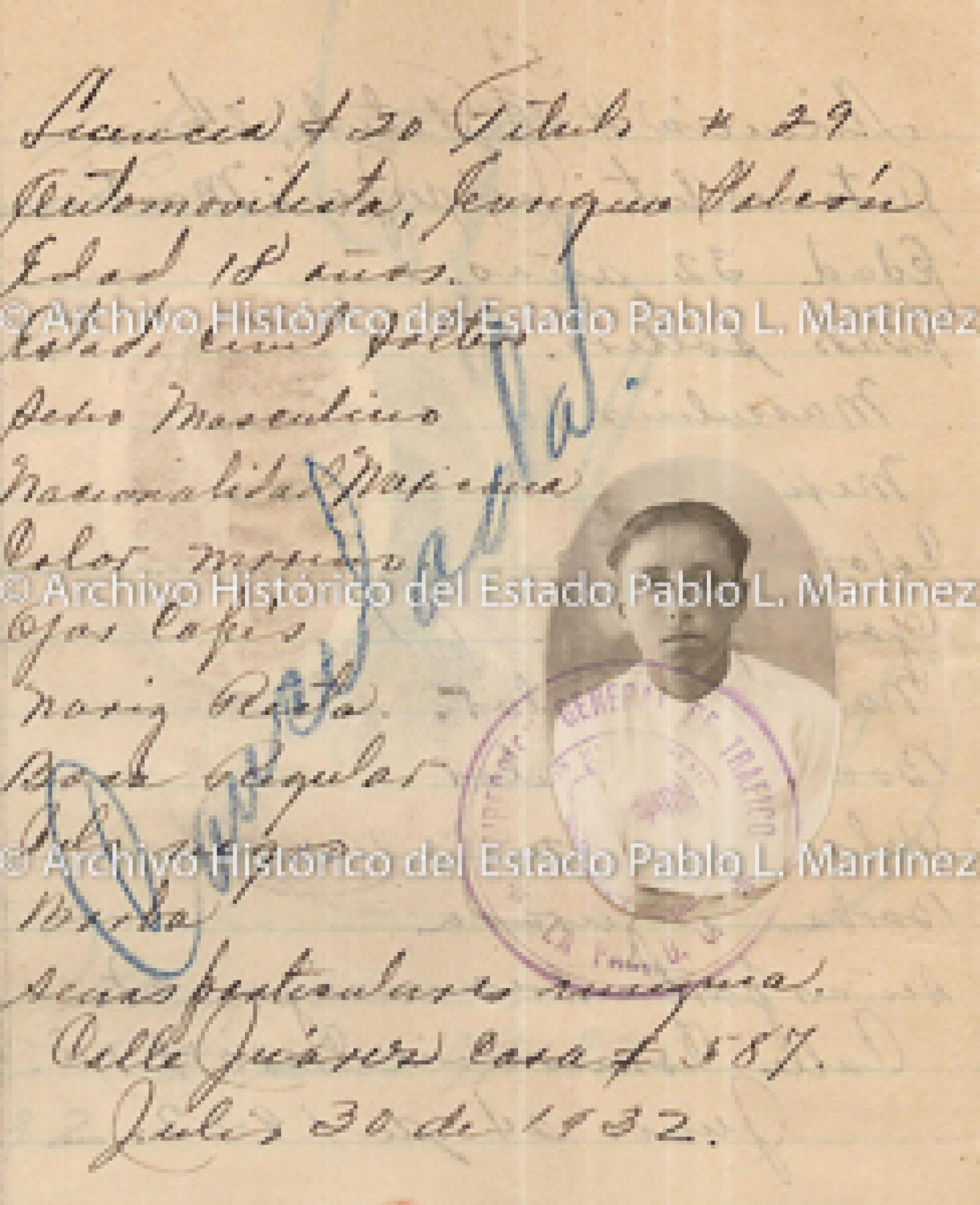 "Enrique Falcón", retrato.