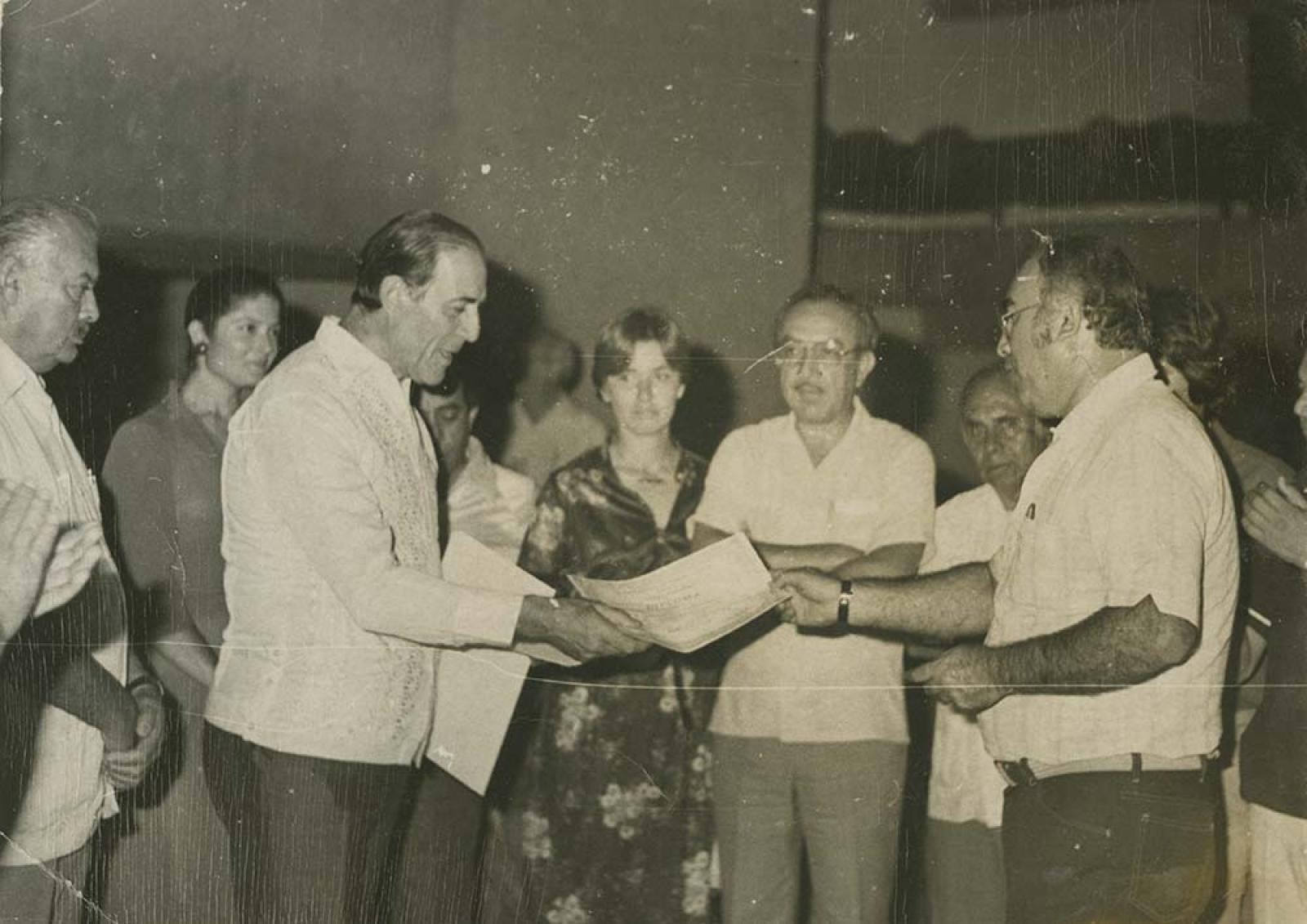Entrega de diplomas.