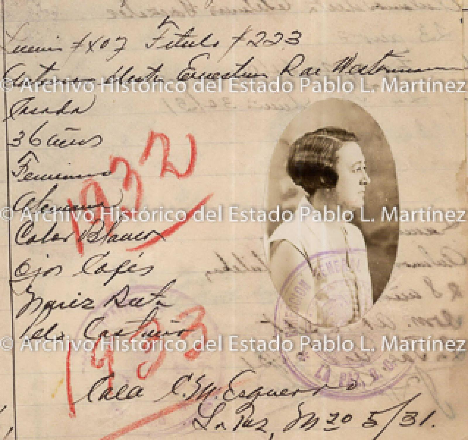 "Ernestina R. de Westermann", retrato.