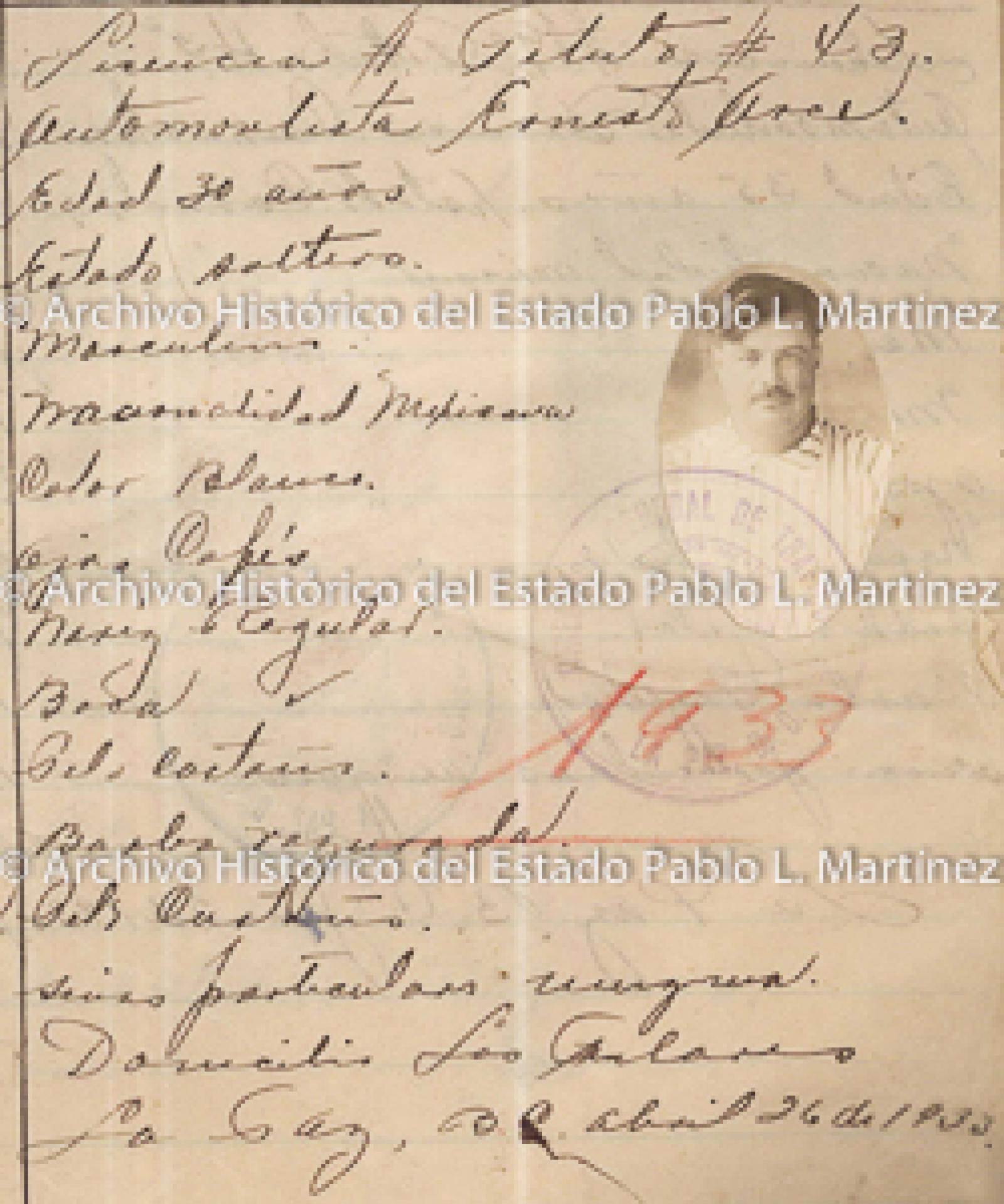 "Ernesto Arce", retrato.