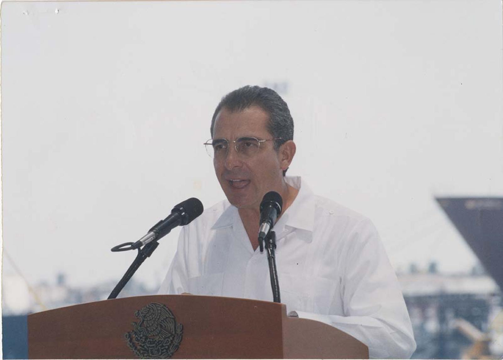 Ernesto Zedillo, en estrado.