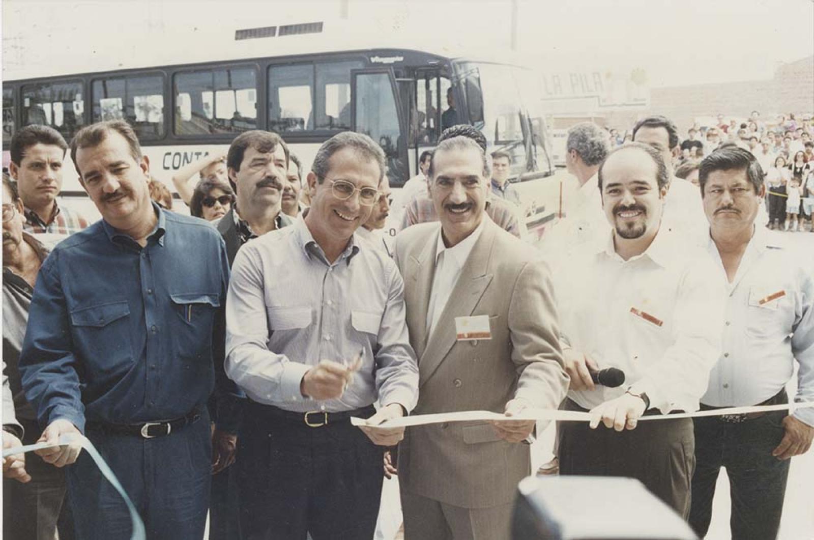 Ernesto Zedillo Ponce de León y Guillermo Mercado Romero en inauguración.