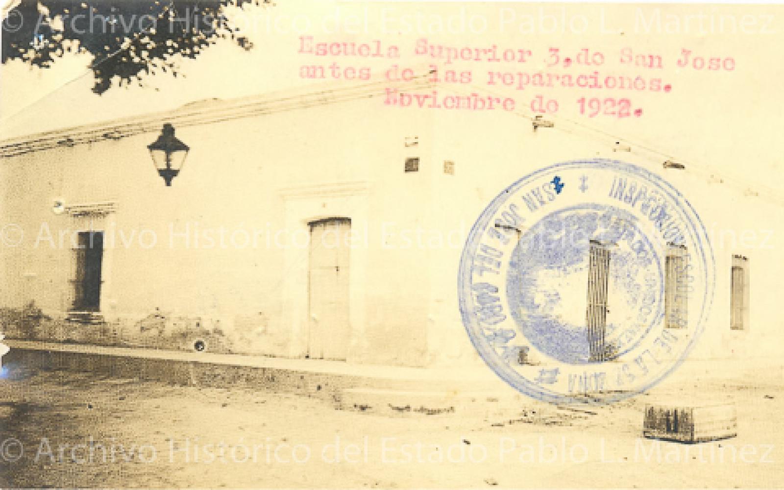 Escuela Superior 3 de San José del Cabo antes de las reparaciones.
