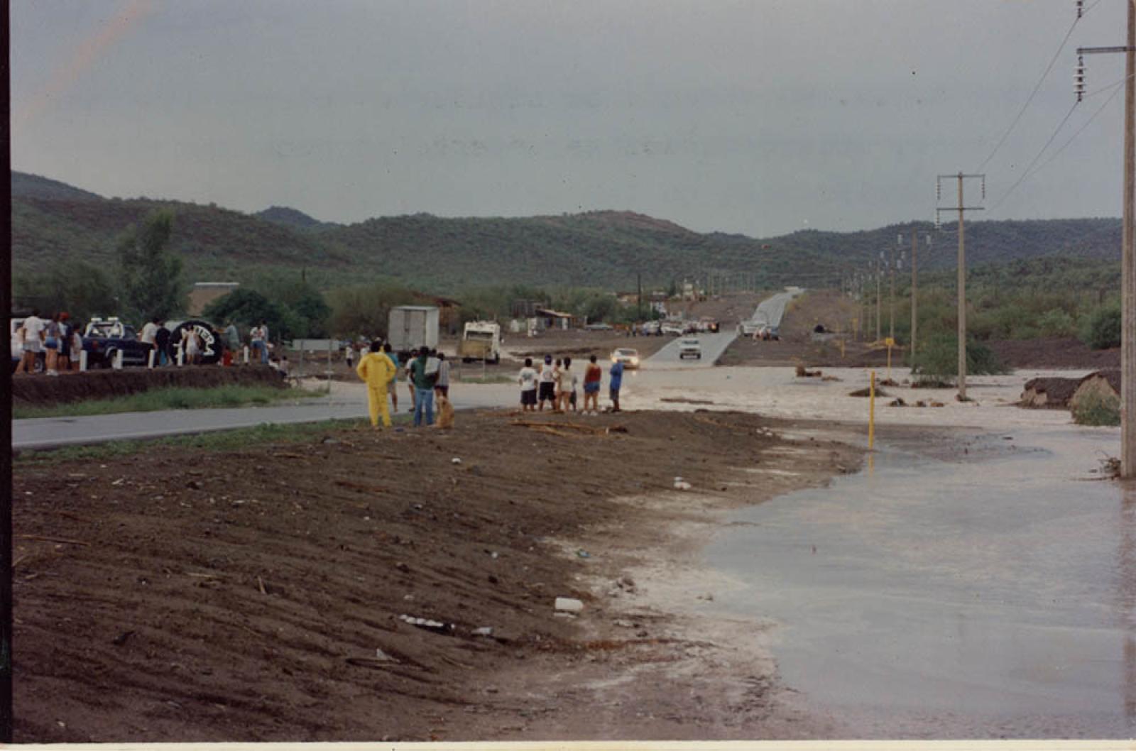 Estragos después de las lluvias en Loreto, Baja California.