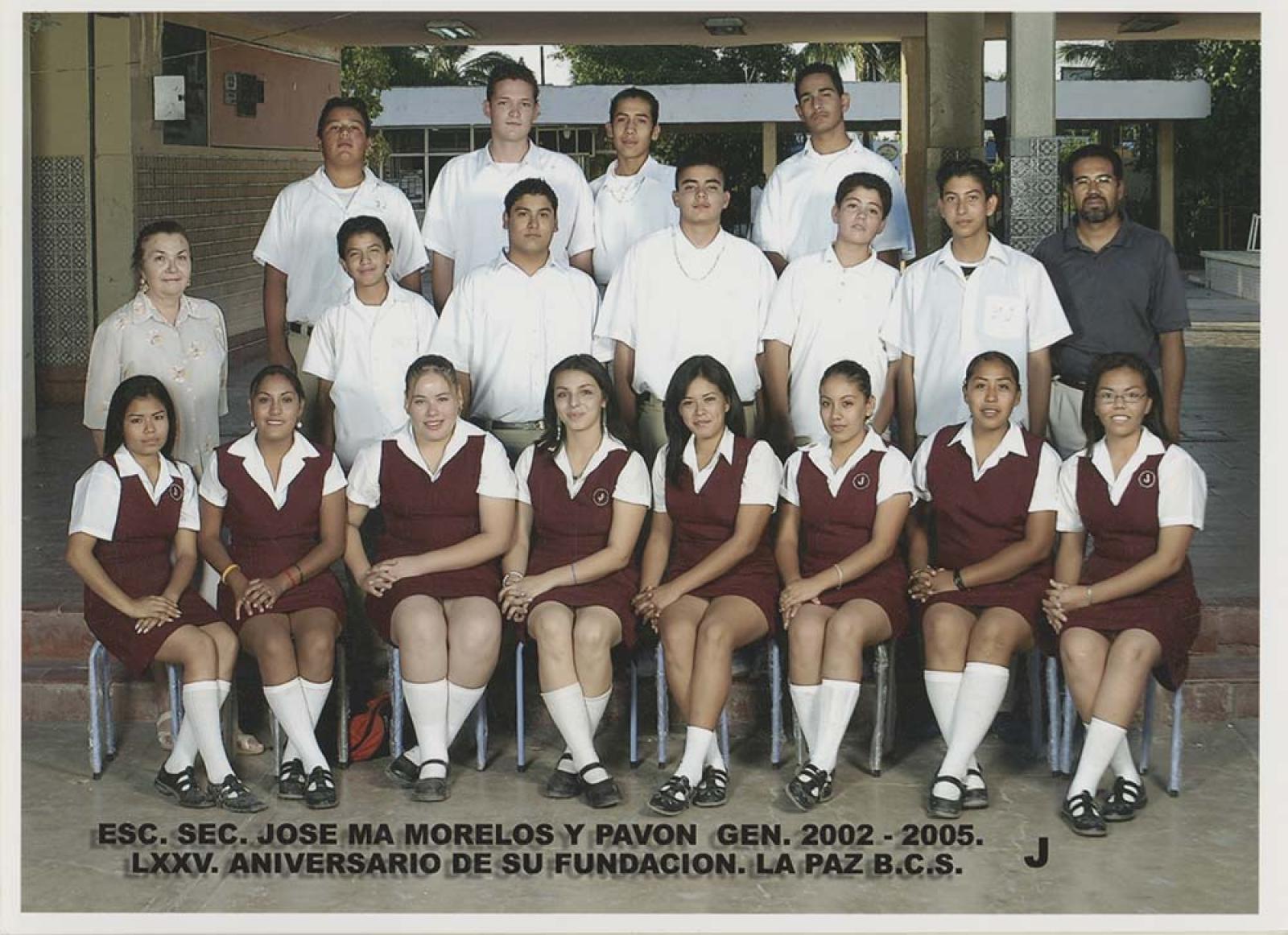 Estudiantes de secundaria, grupo J.