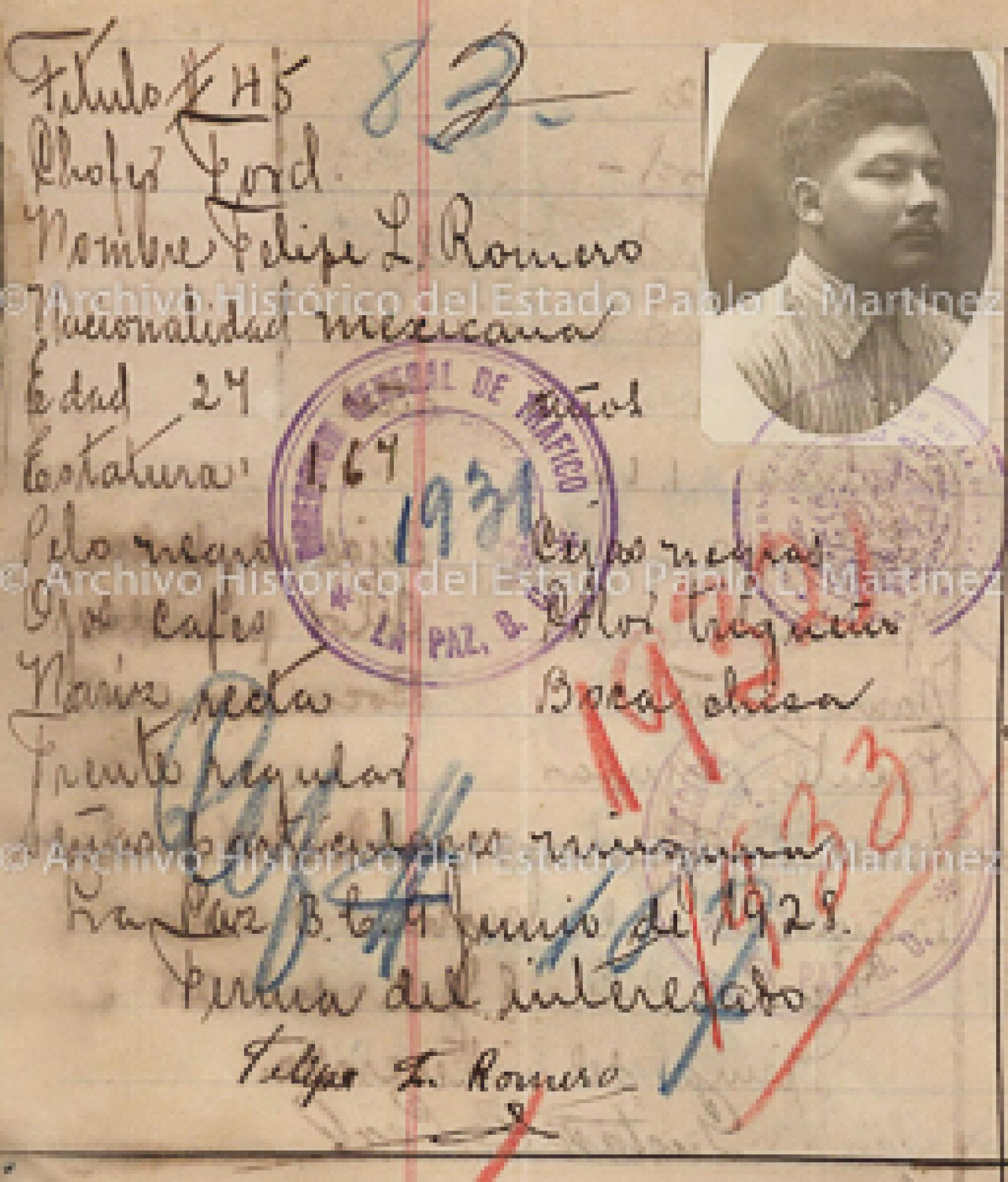 "Felipe L. Romero", retrato.