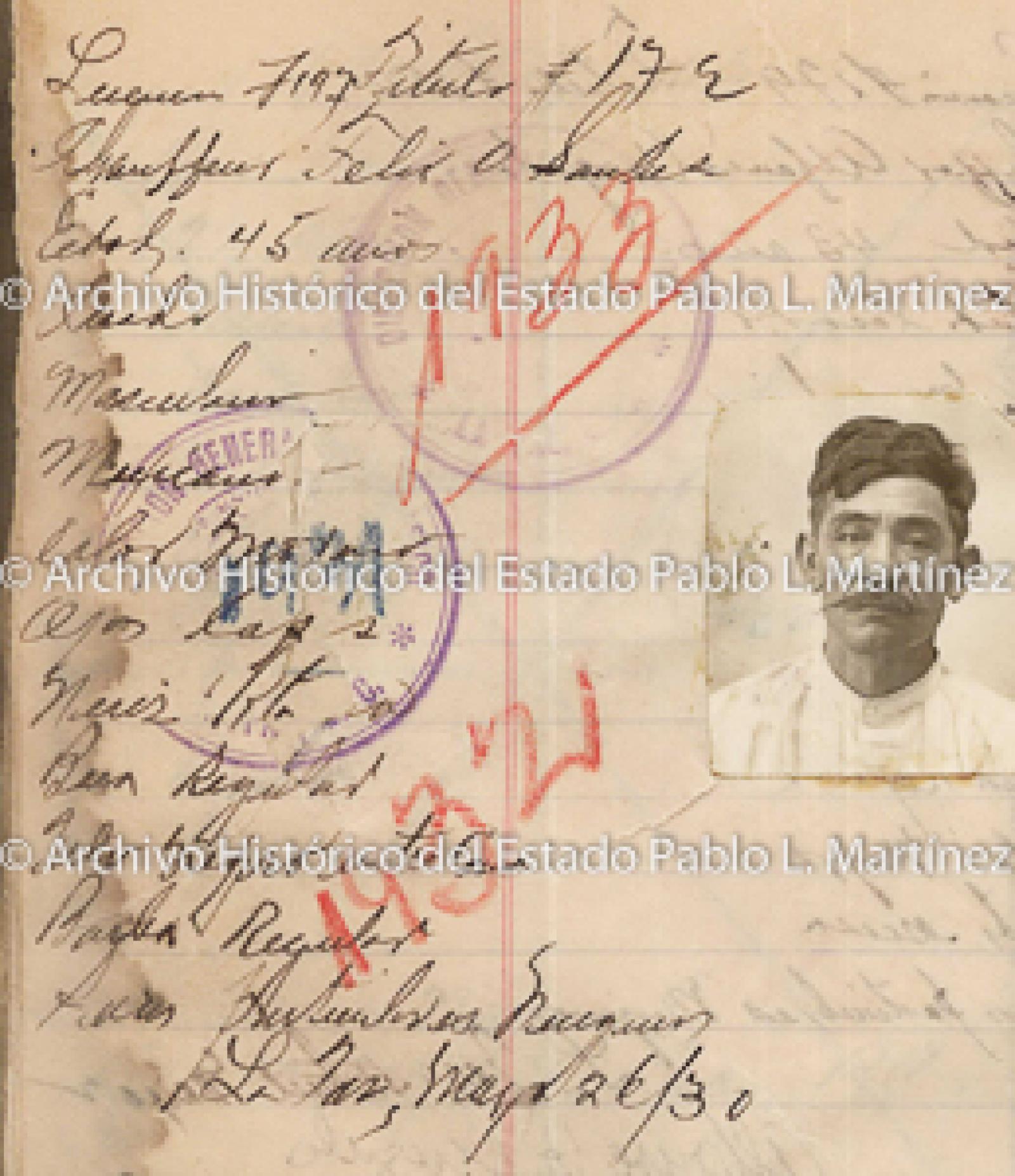 "Félix O. Sánchez", retrato.