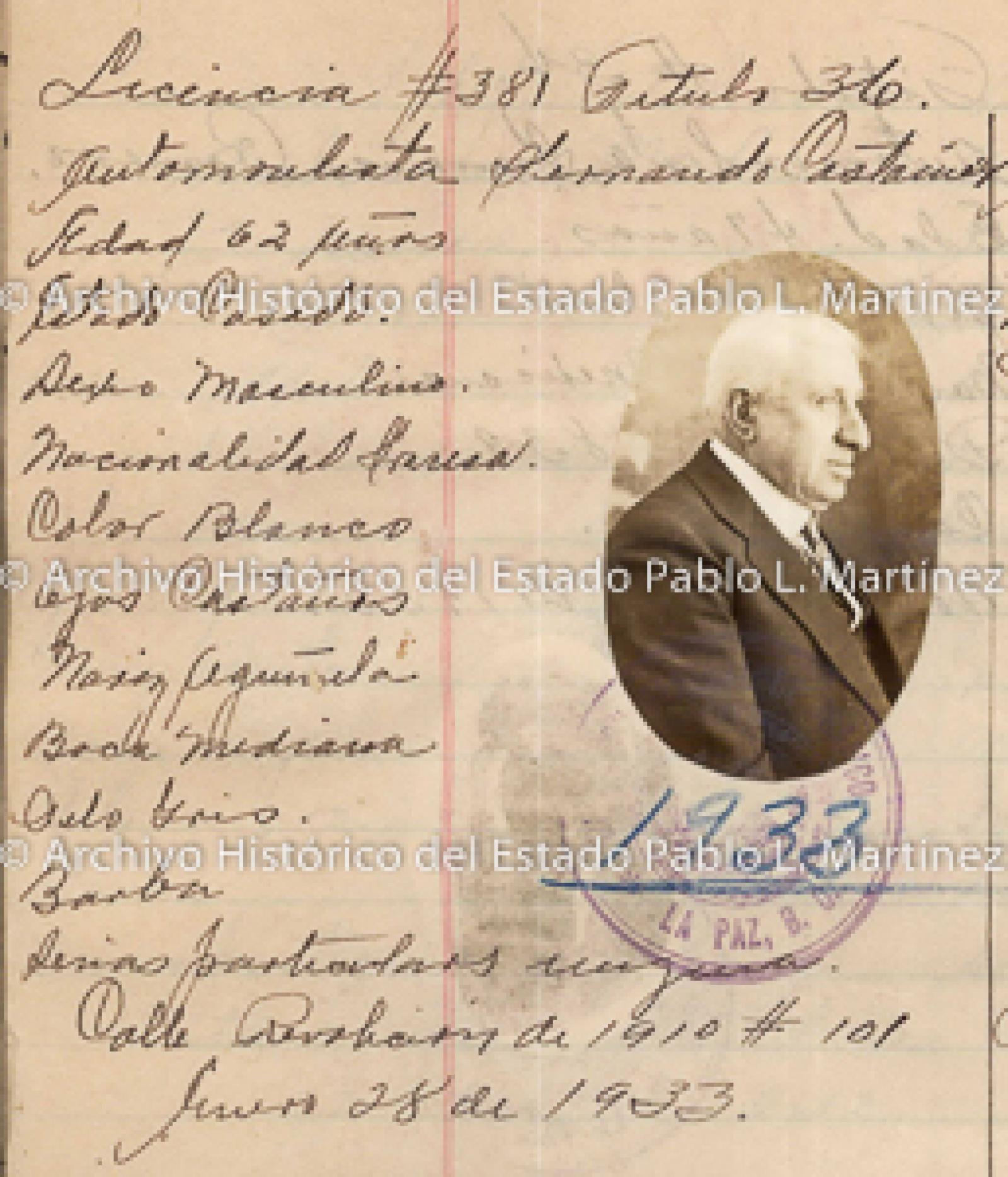 "Fernando Castai", retrato.