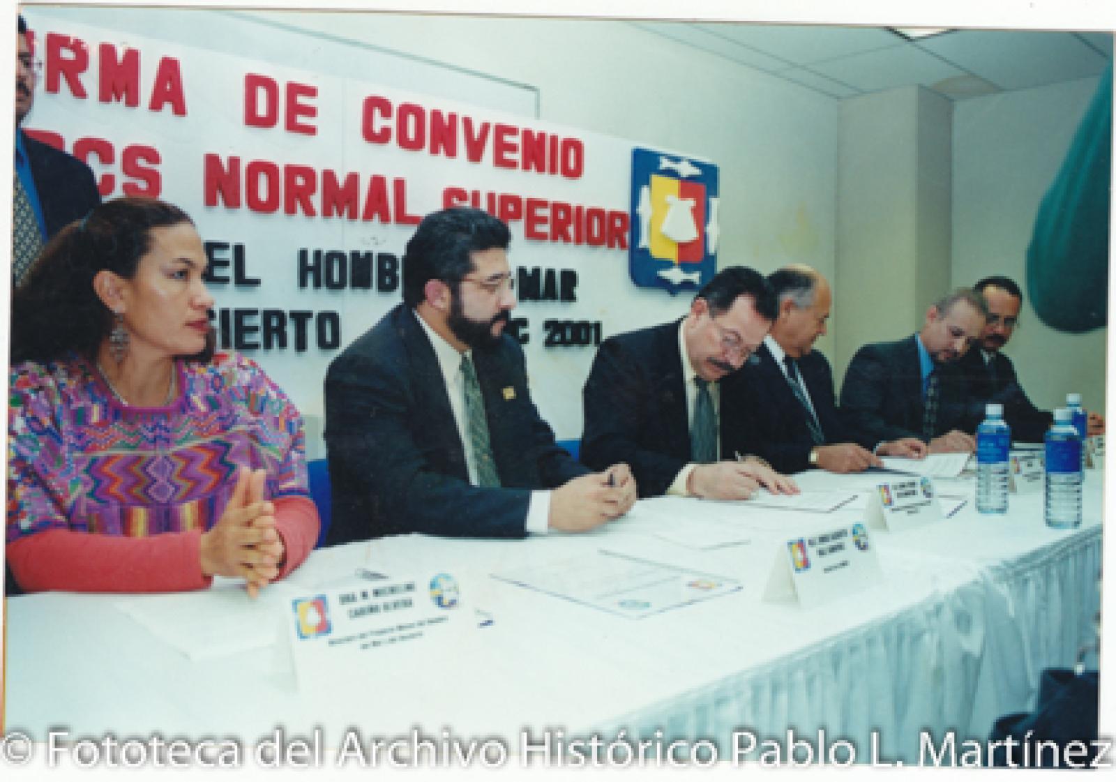 Firma de convenio, UABCS-Normal Superior.