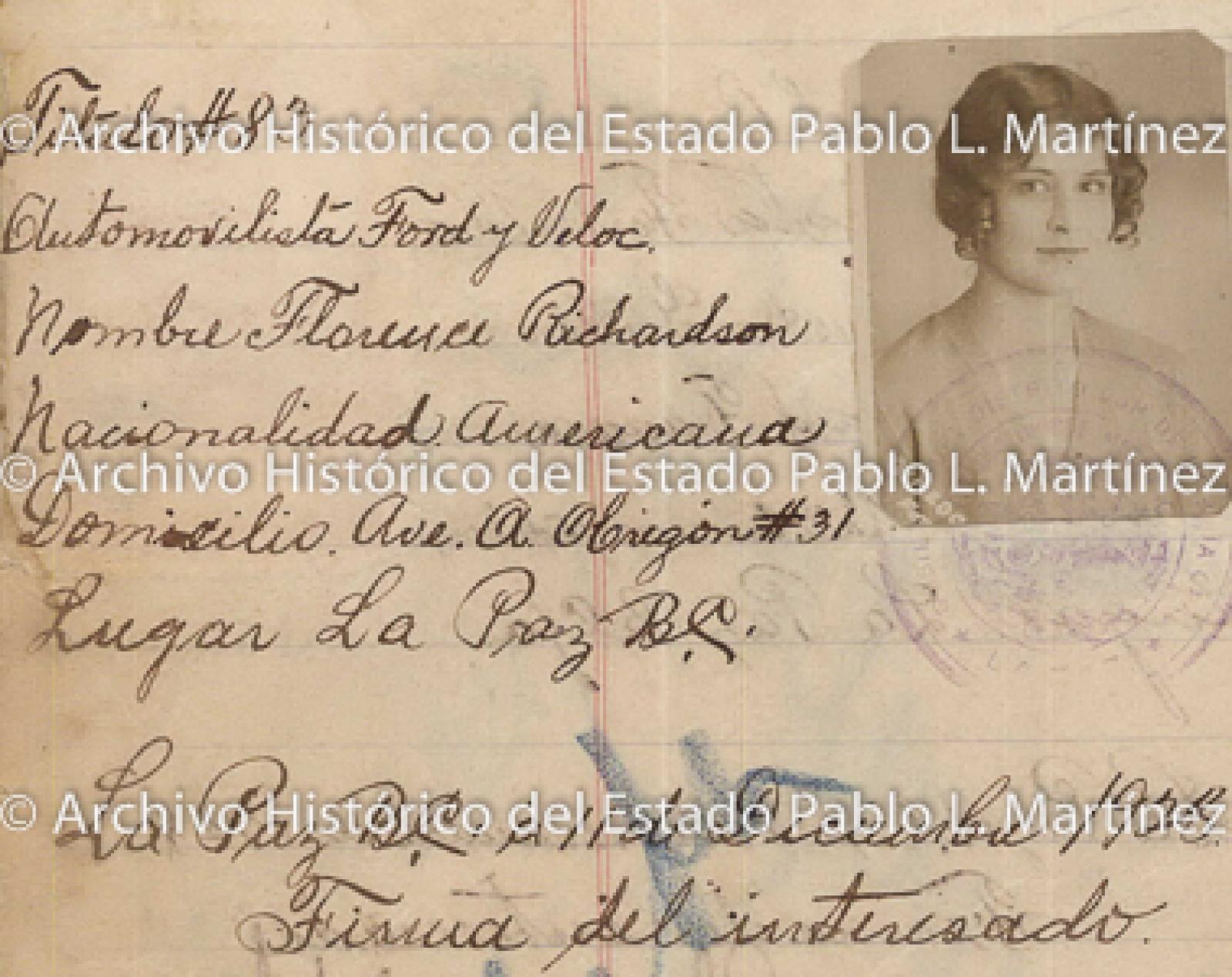 "Florence Richardson", retrato.