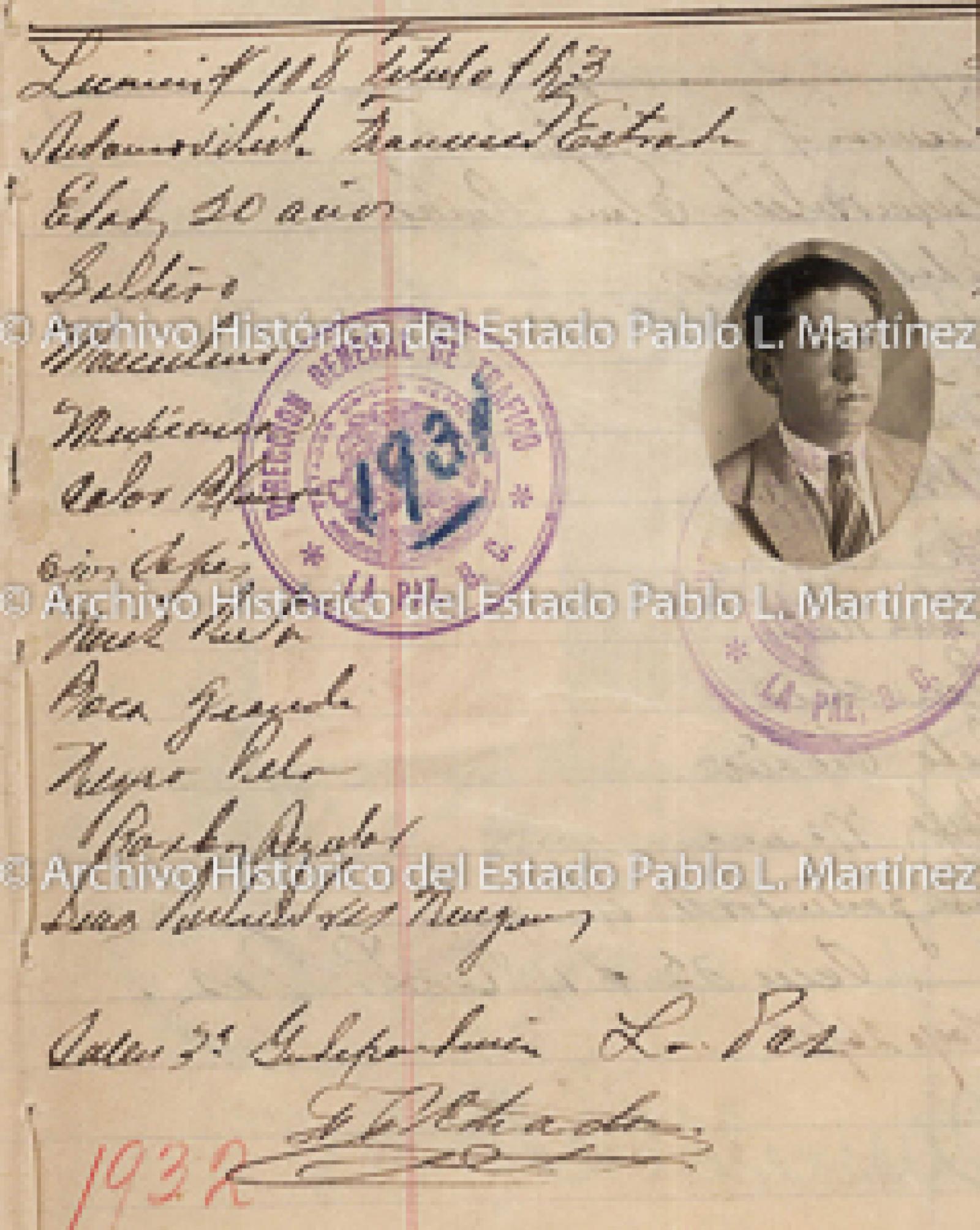 "Francisco Estrada", retrato.