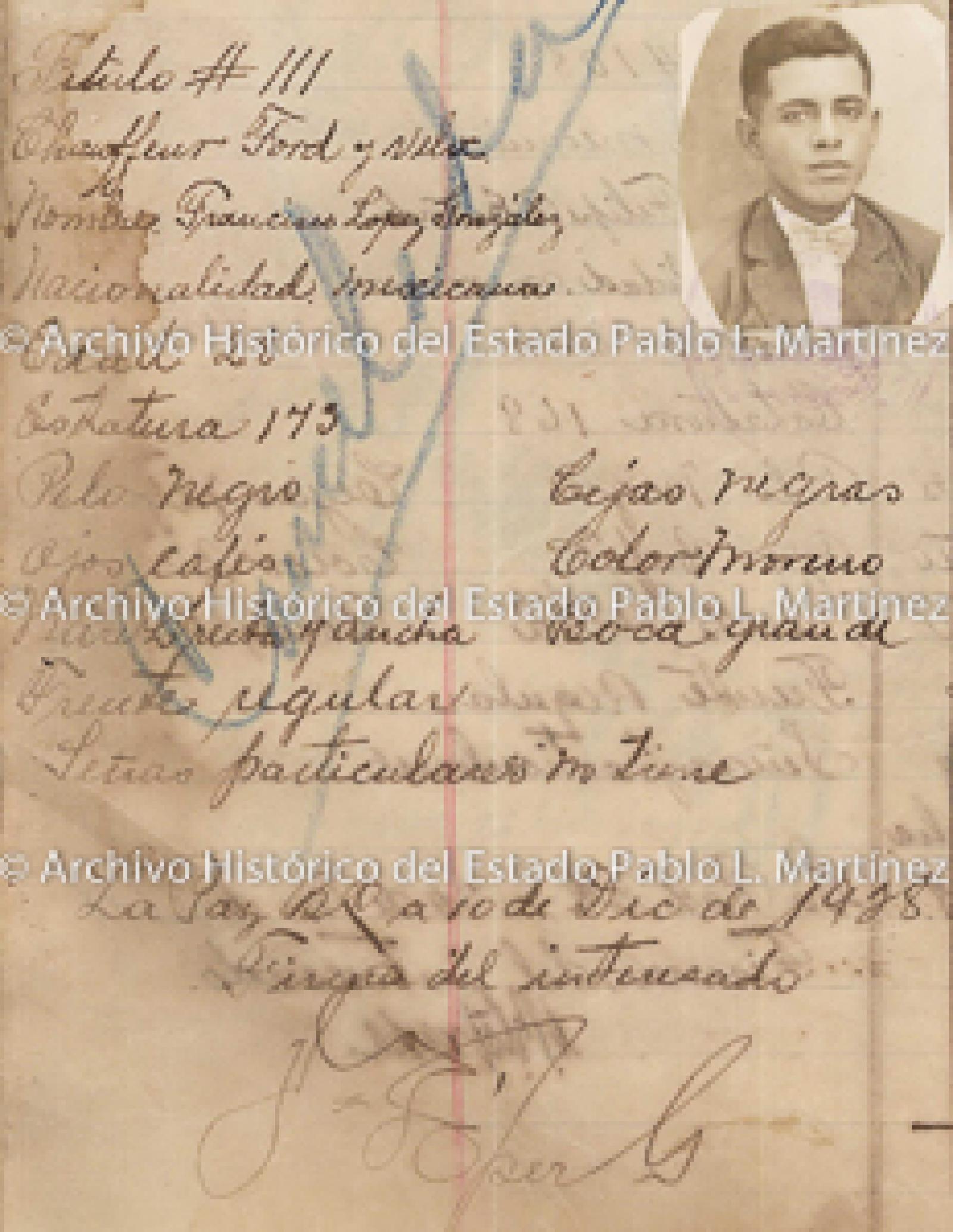 "Francisco López González", retrato.