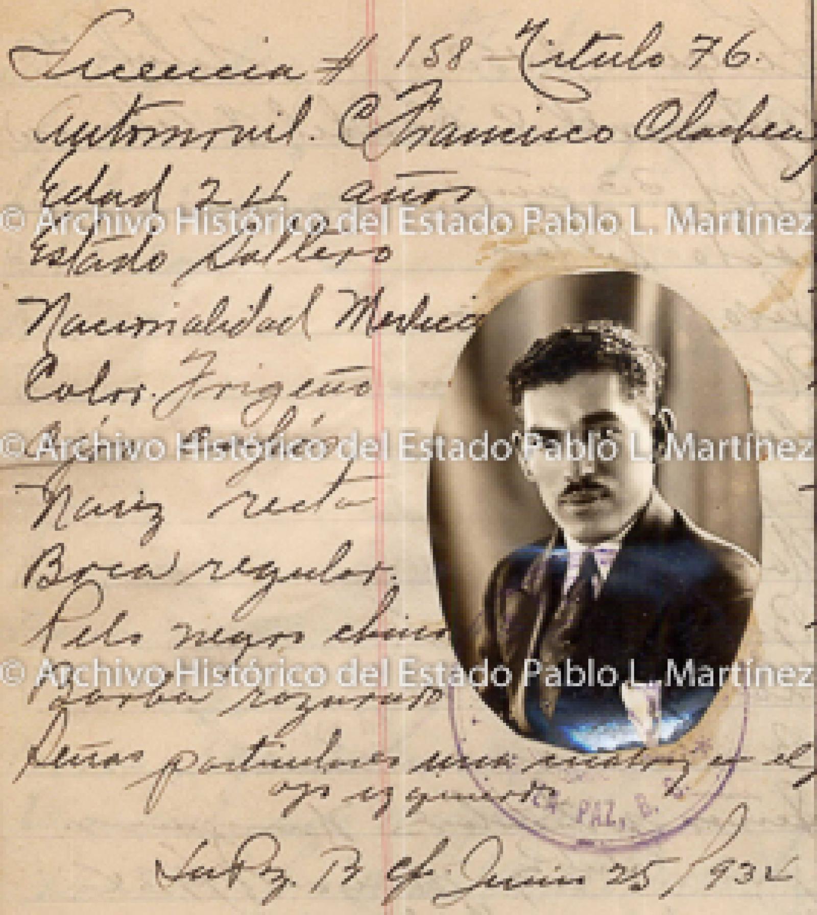 "Francisco Olachea" retrato.