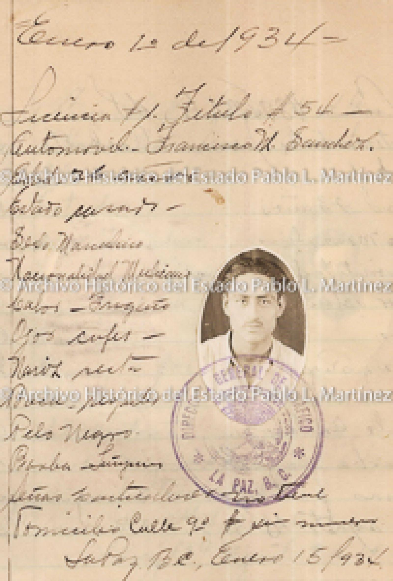 "Francisco W. Sánchez", retrato.