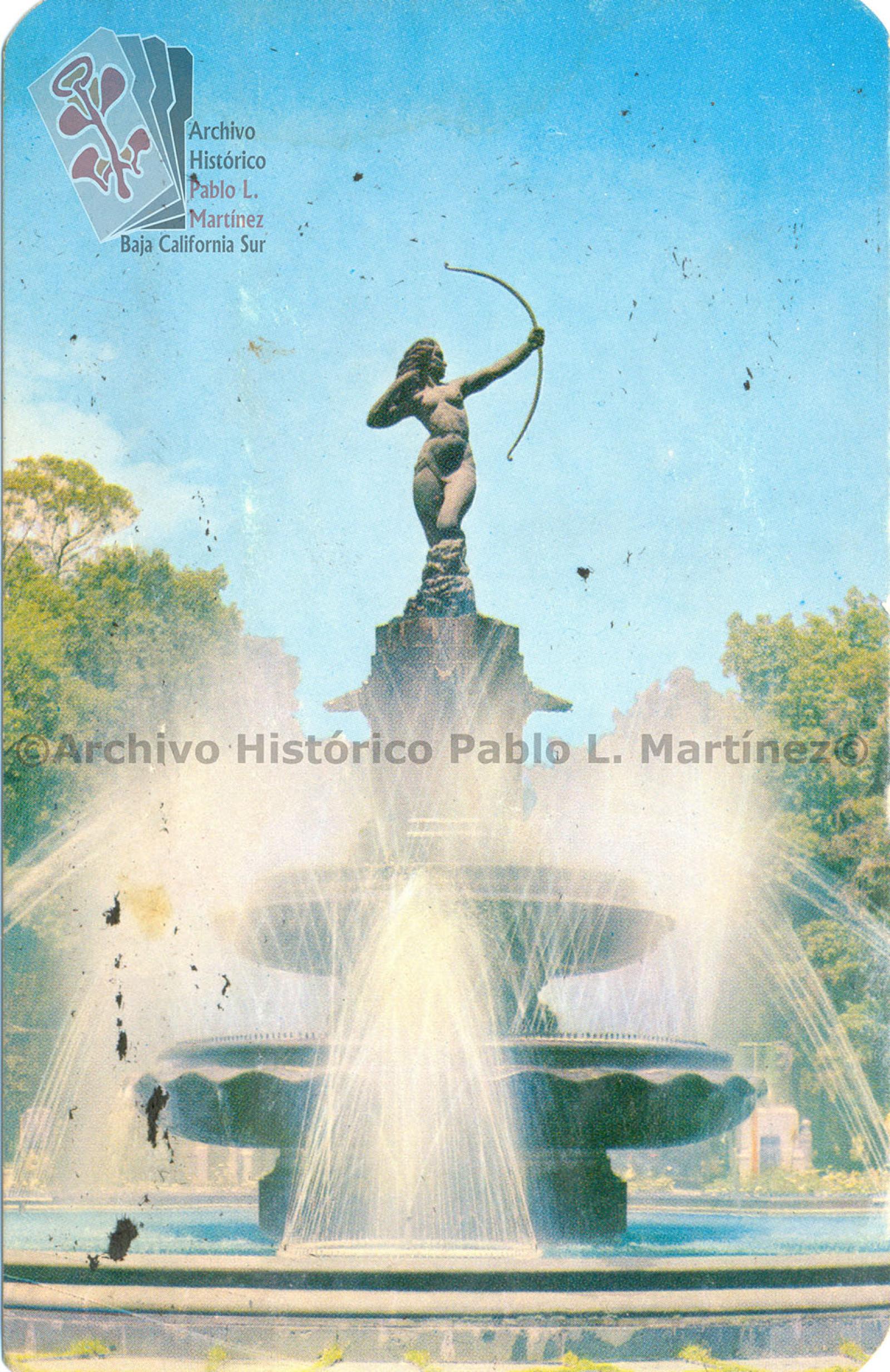 Fuente de la Diana Cazadora en el Paseo de la Reforma, Ciudad de México.