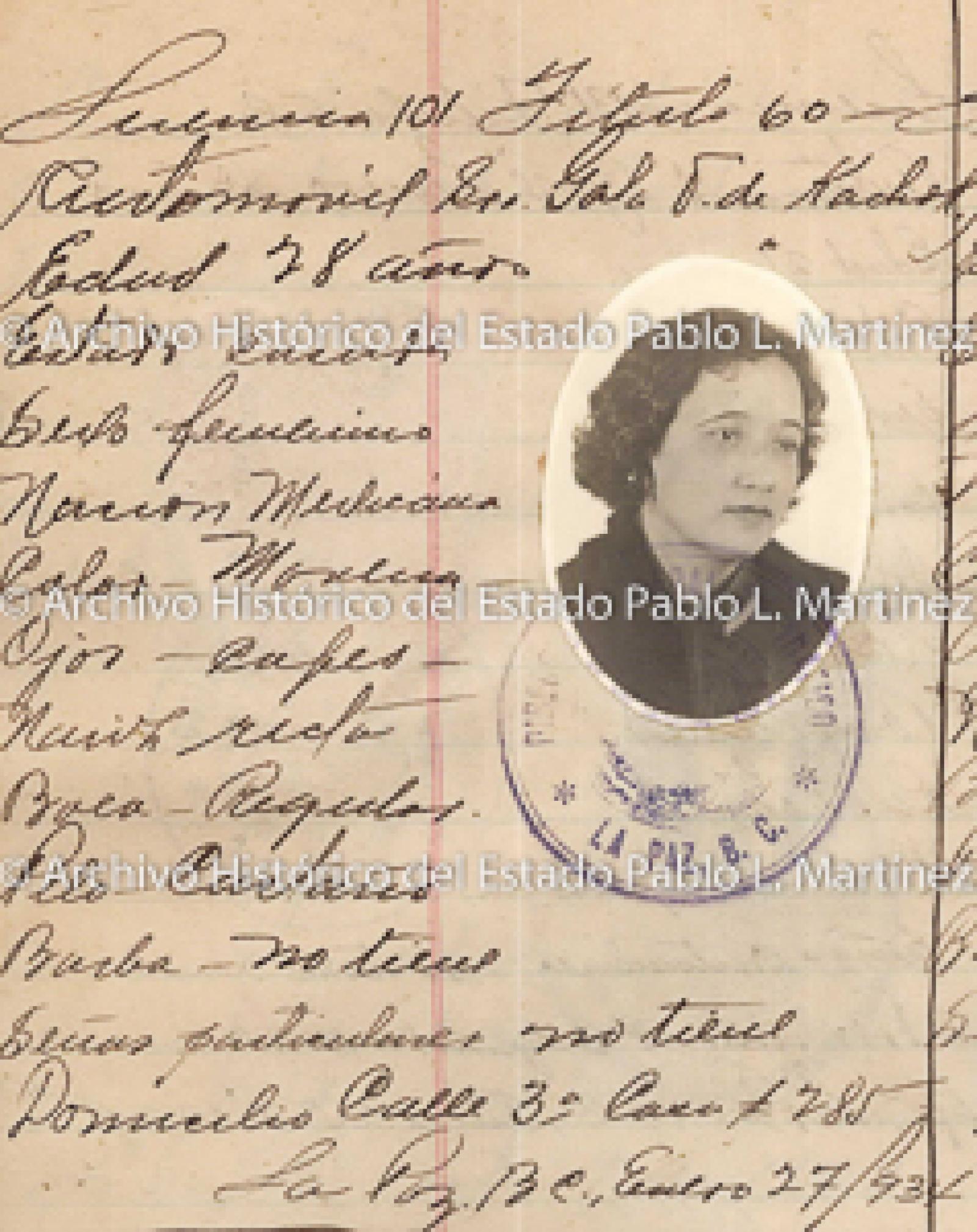 "Gala V. de Kachock", retrato.