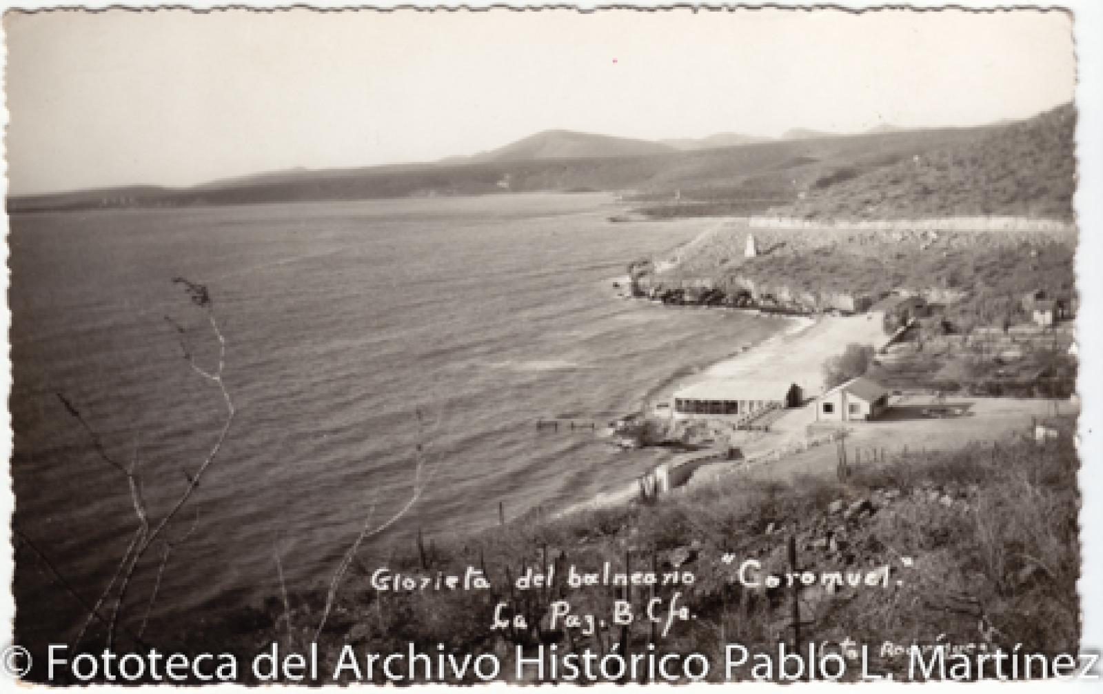 “Glorieta del balneario “Coromuel, La Paz, B. Cfa.”