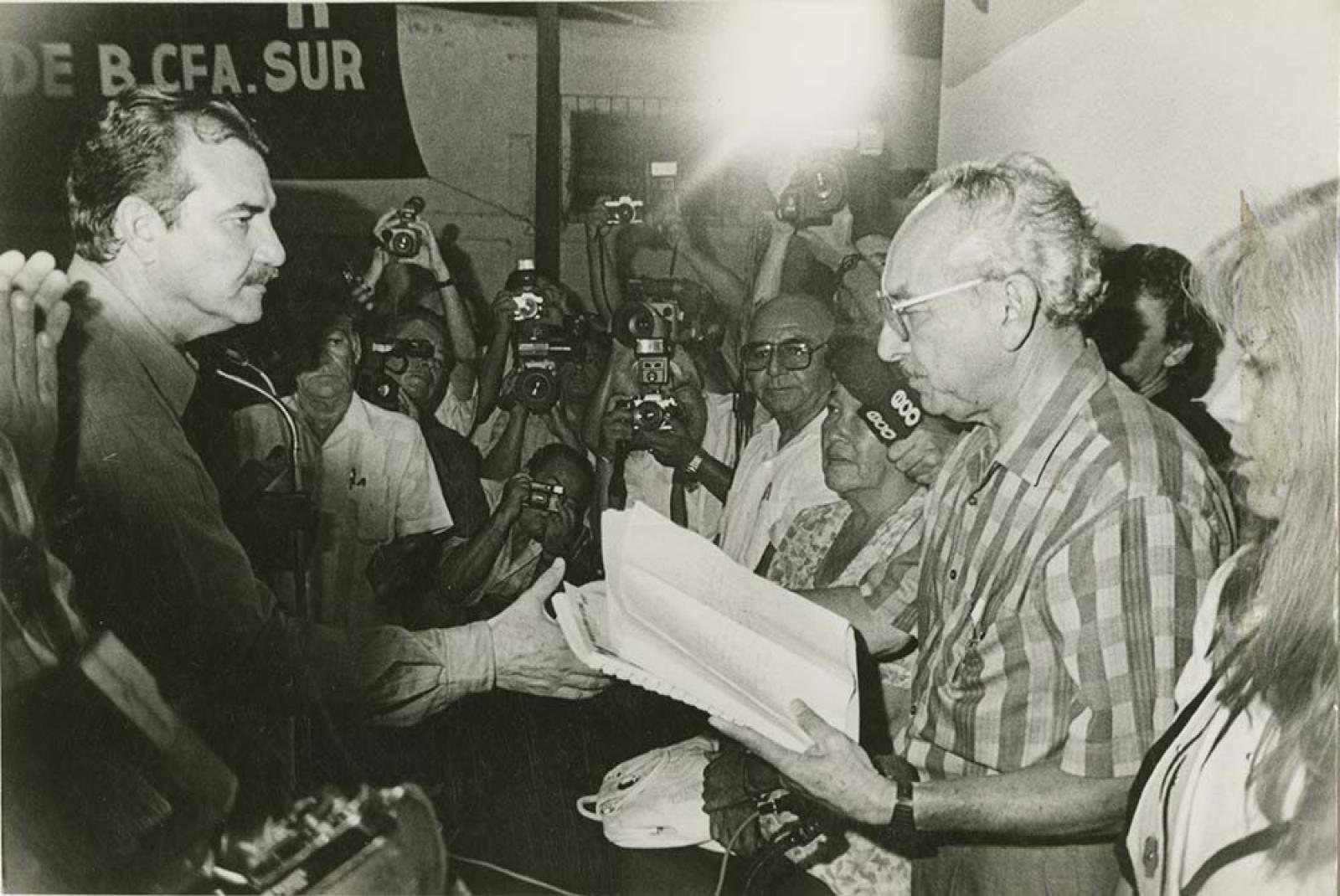 Guillermo Mercado en visita.