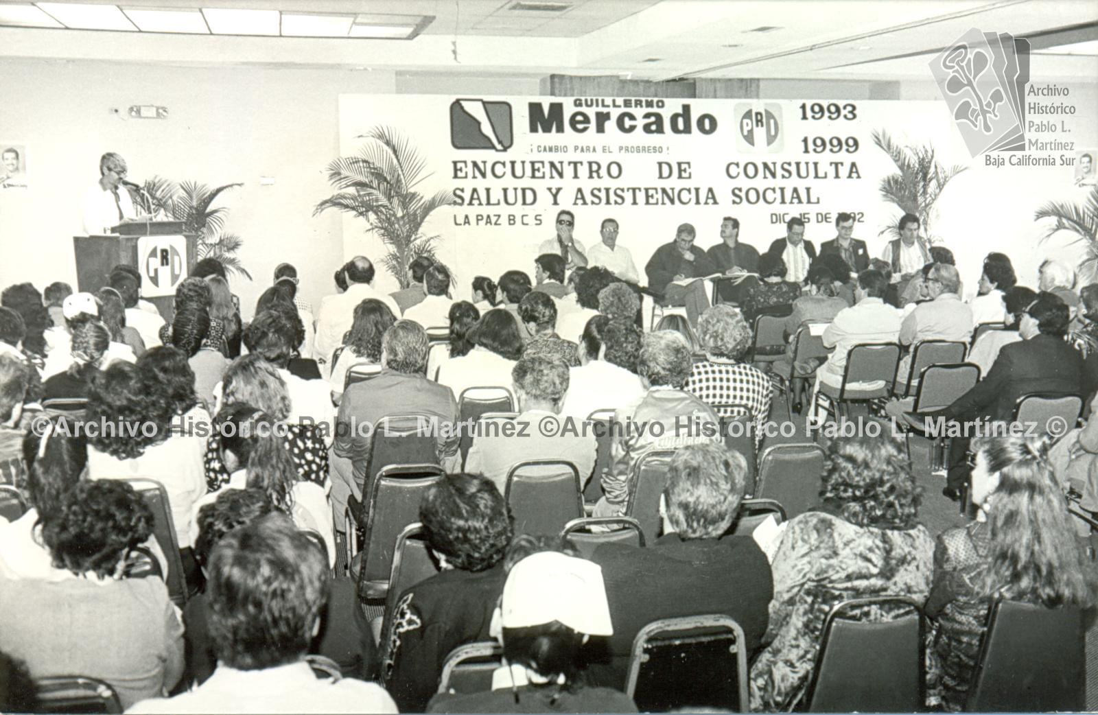 Guillermo Mercado Romero en Encuentro de Consulta Salud y Asistencia Social.