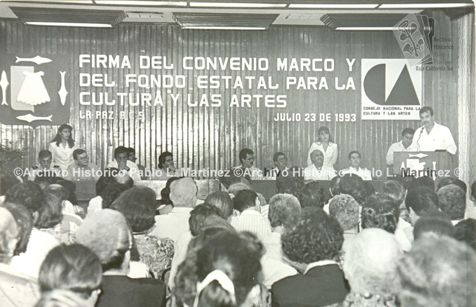 Guillermo Mercado Romero en firma de convenio marco y del Fondo Estatal para la Cultura y las Artes