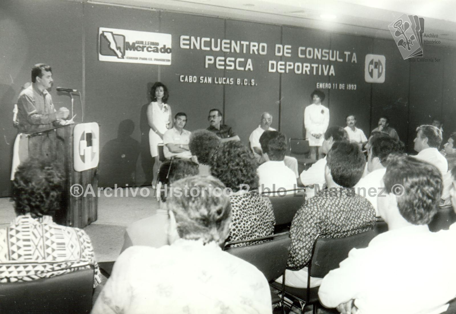 Guillermo Mercado Romero en un Encuentro de Consulta de Pesca Deportiva