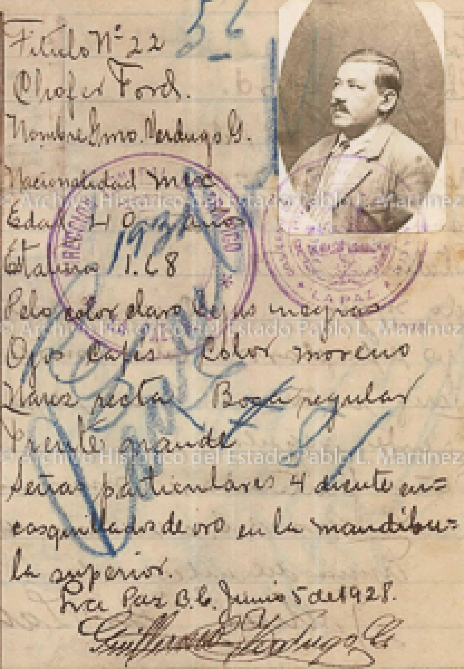 "Guillermo Verdugo", retrato.