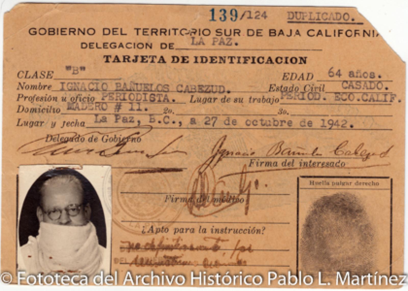 Ignacio Bañuelos Cabezud, retrato.