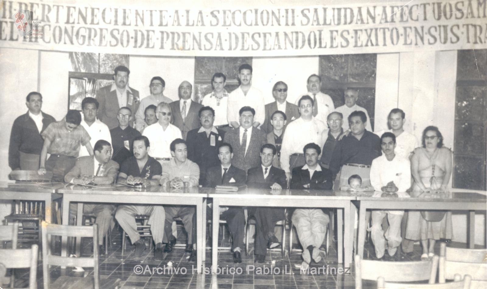 III Congreso de Prensa, retrato de grupo.