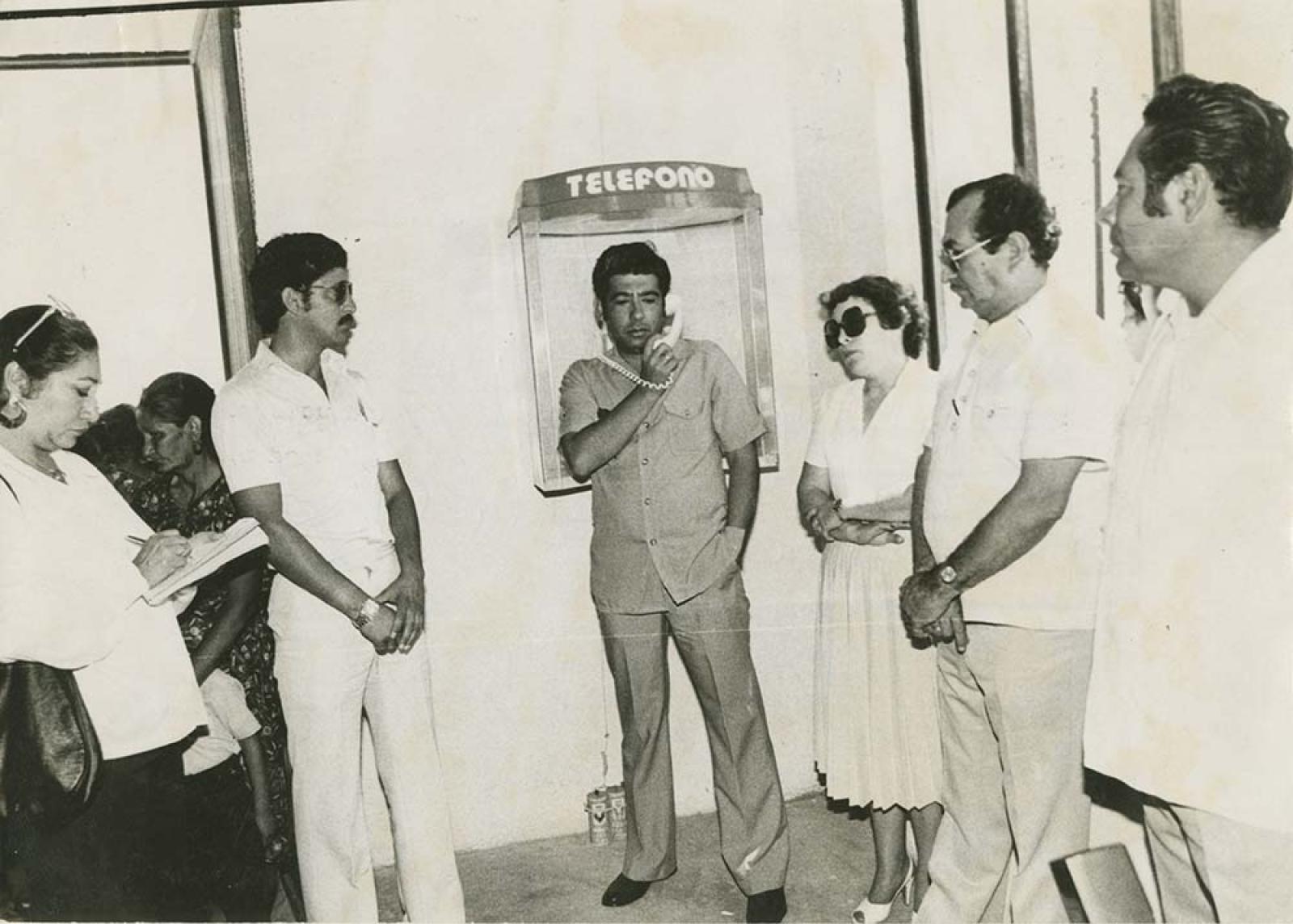 “Inauguración de la caseta telefónica”.