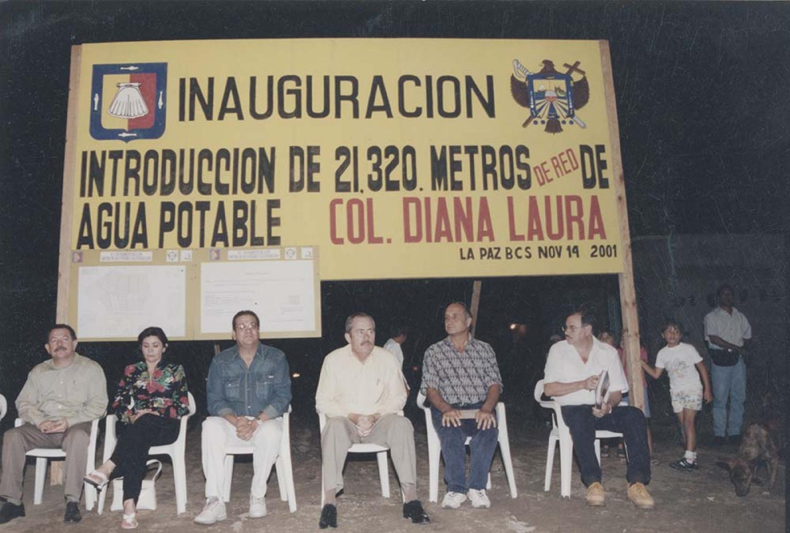 Inauguración de red de agua potable en colonia Diana Laura.