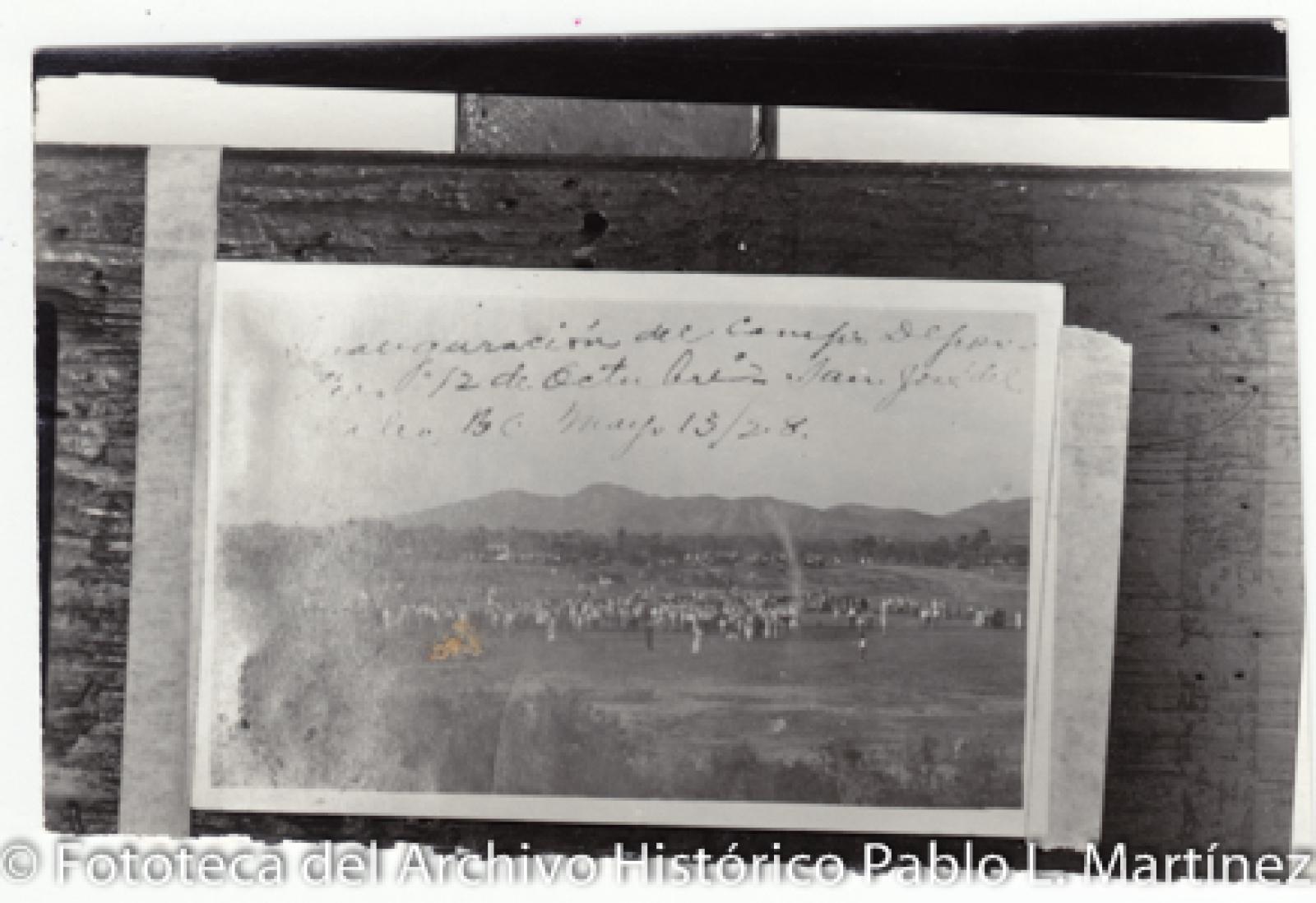 “Inauguración del campo deportivo 12 de Octubre”.