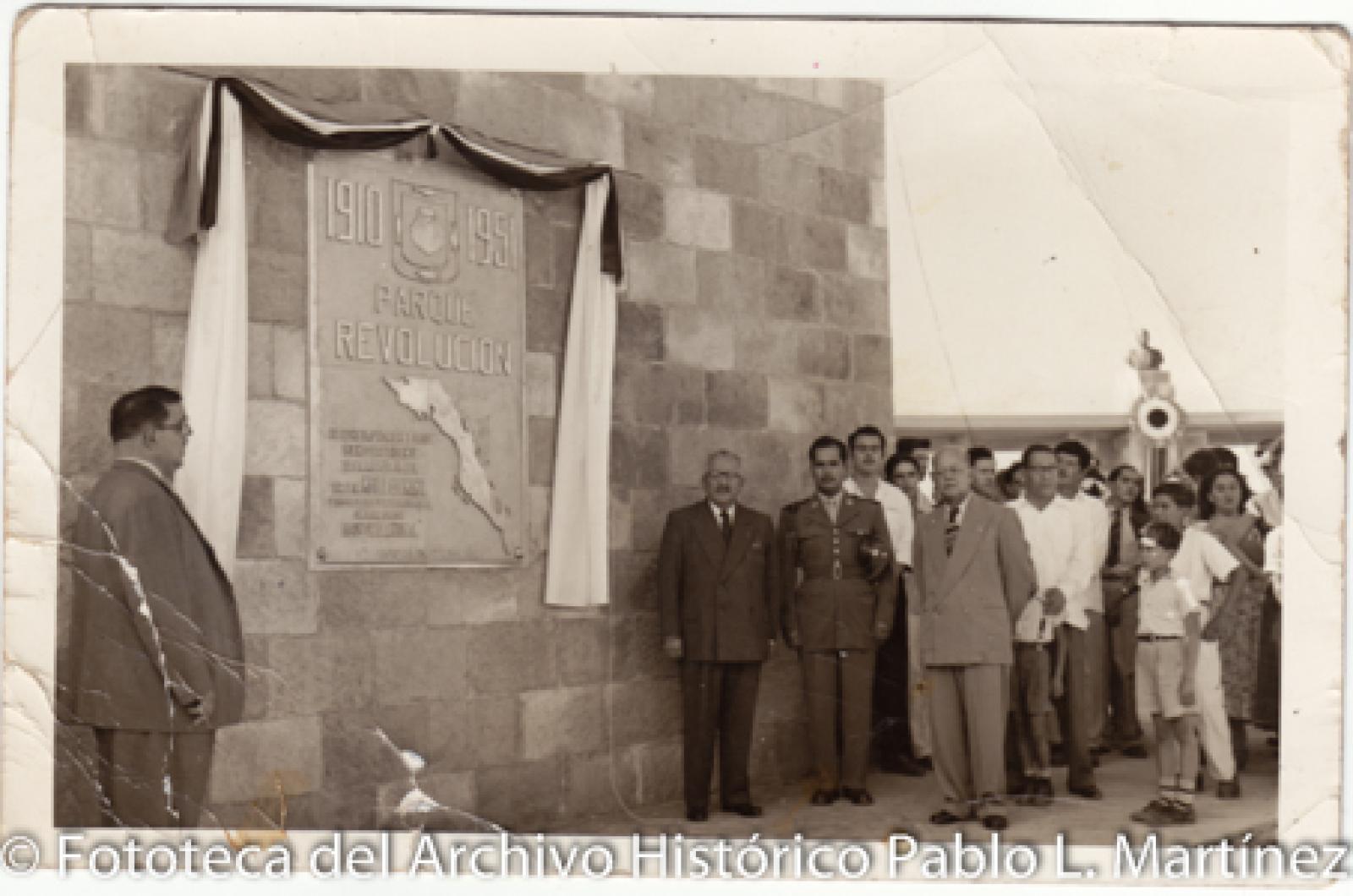 Inauguración del parque “Revolución”.