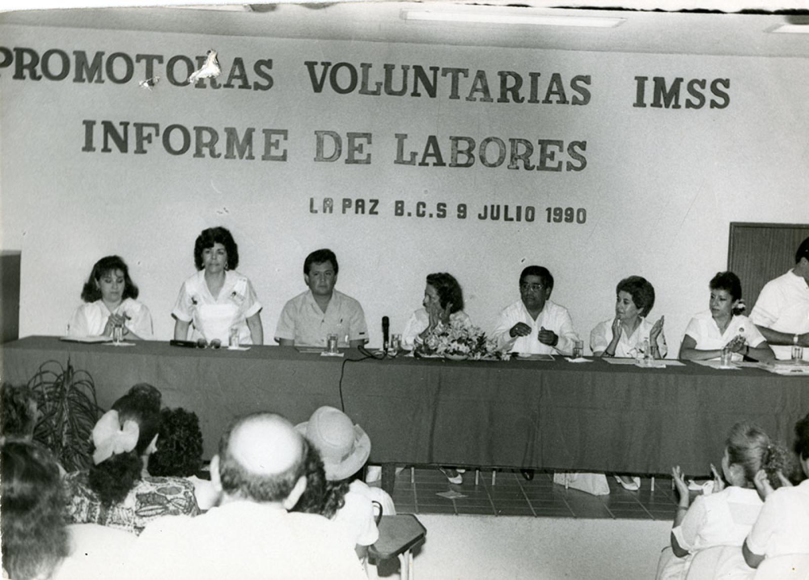 “Informe de labores de las Promotoras Voluntarias del Instituto Mexicano del Seguro Social (IMSS)”.