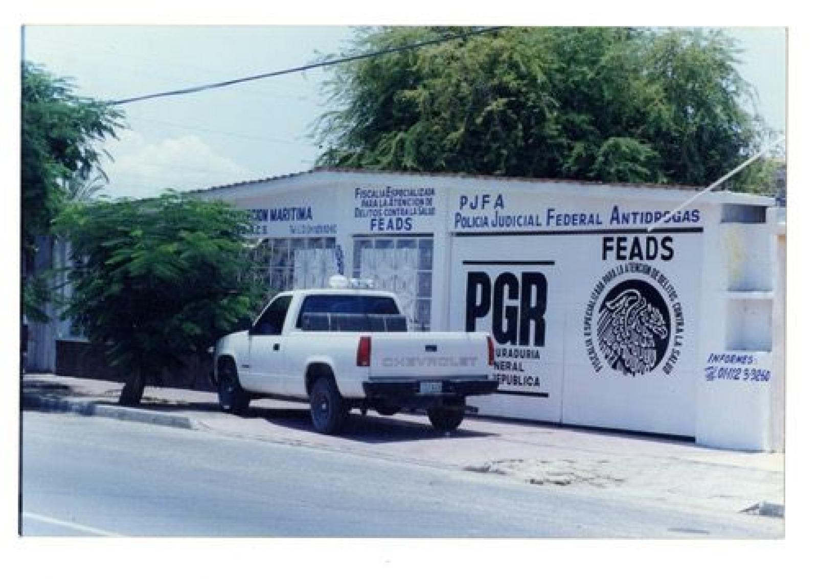 Instalaciones de la Policía Judicial Federal Antidrogas.