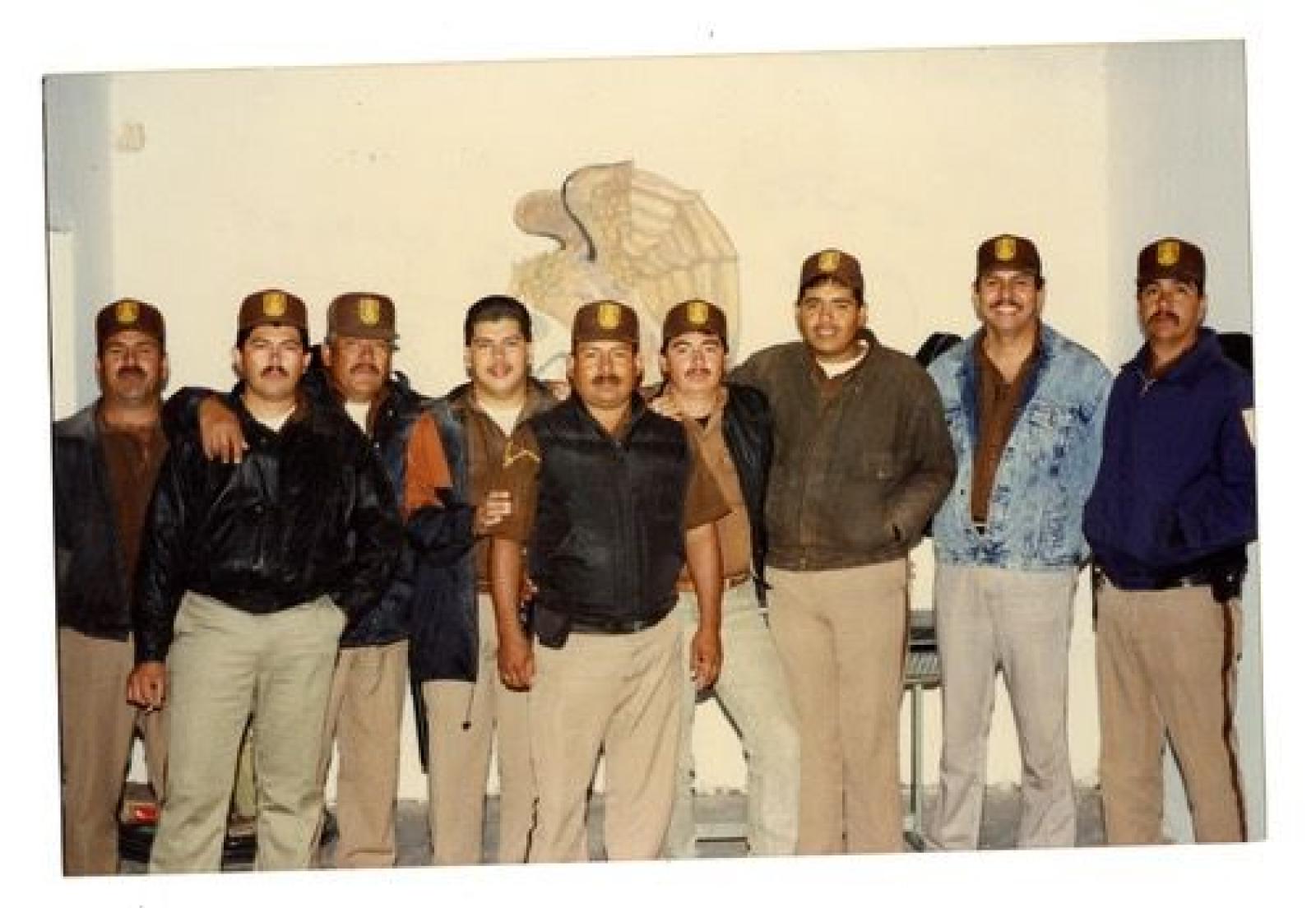 Integrantes del cuerpo de policía que da seguridad al municipio de Loreto.