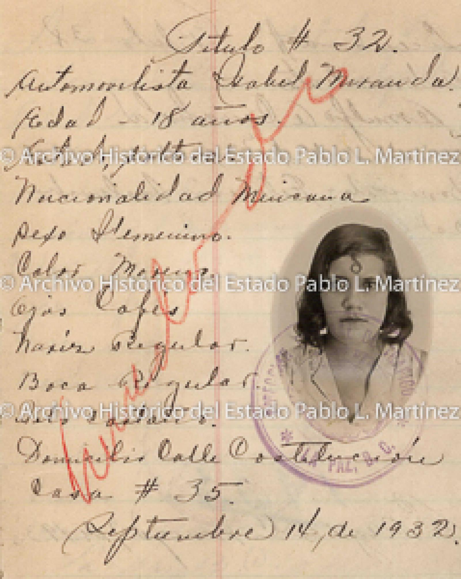 "Isabel Miranda", retrato.
