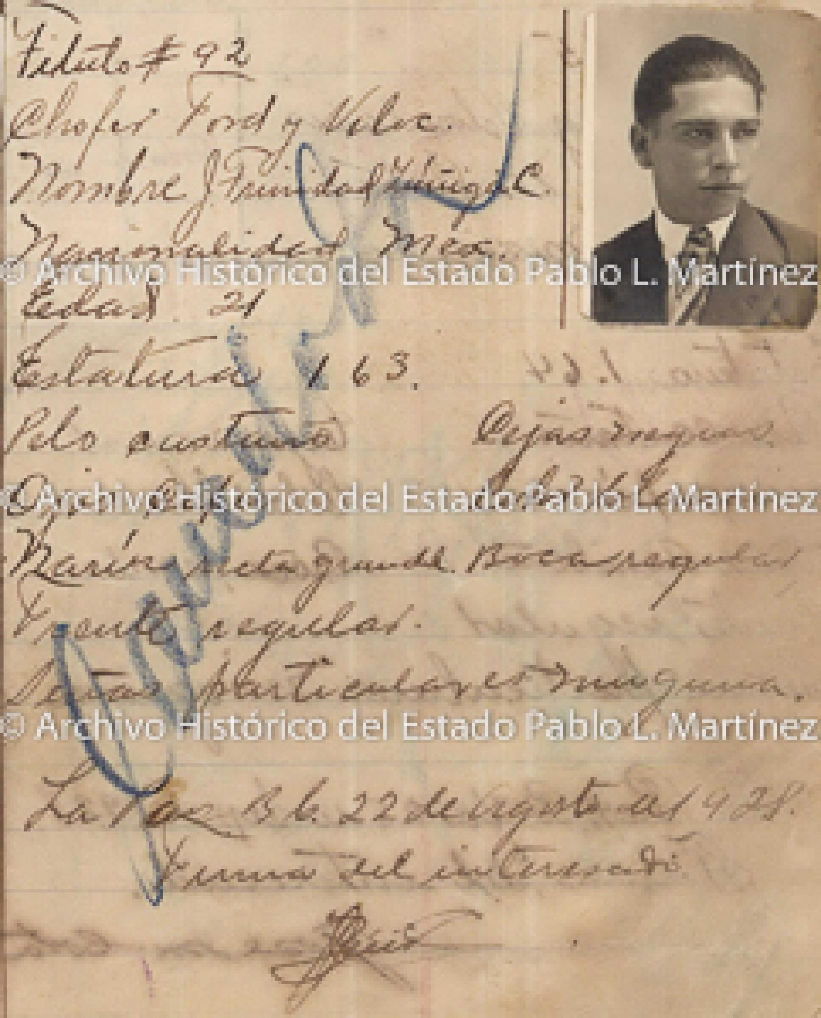 "J. Trinidad Zúñiga C.", retrato.