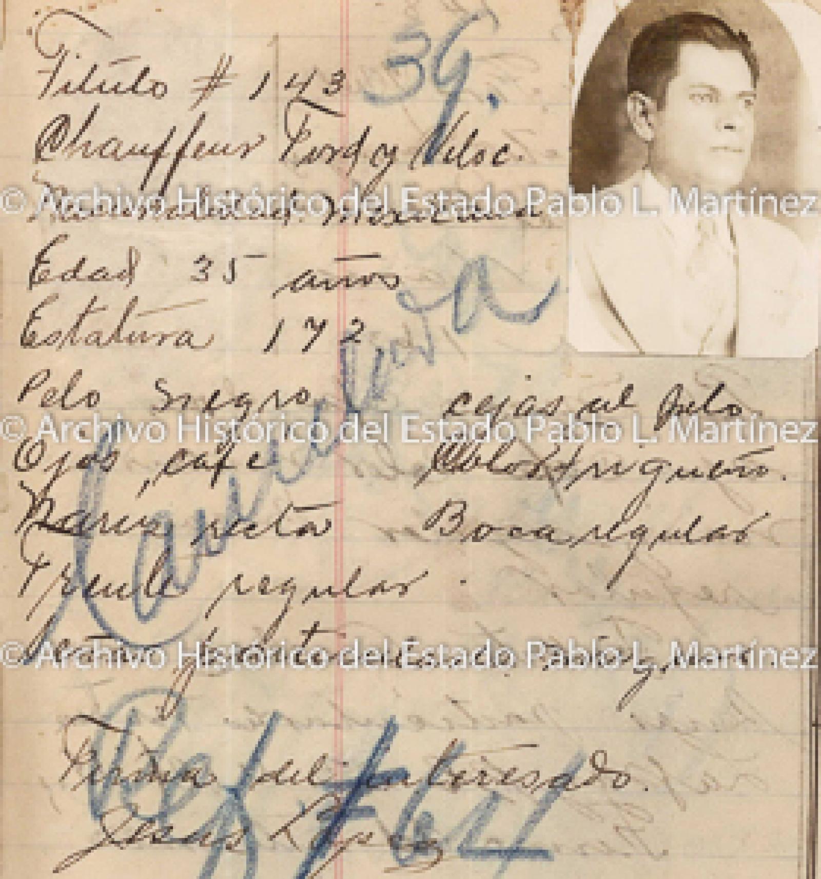 "Jesús López", retrato.