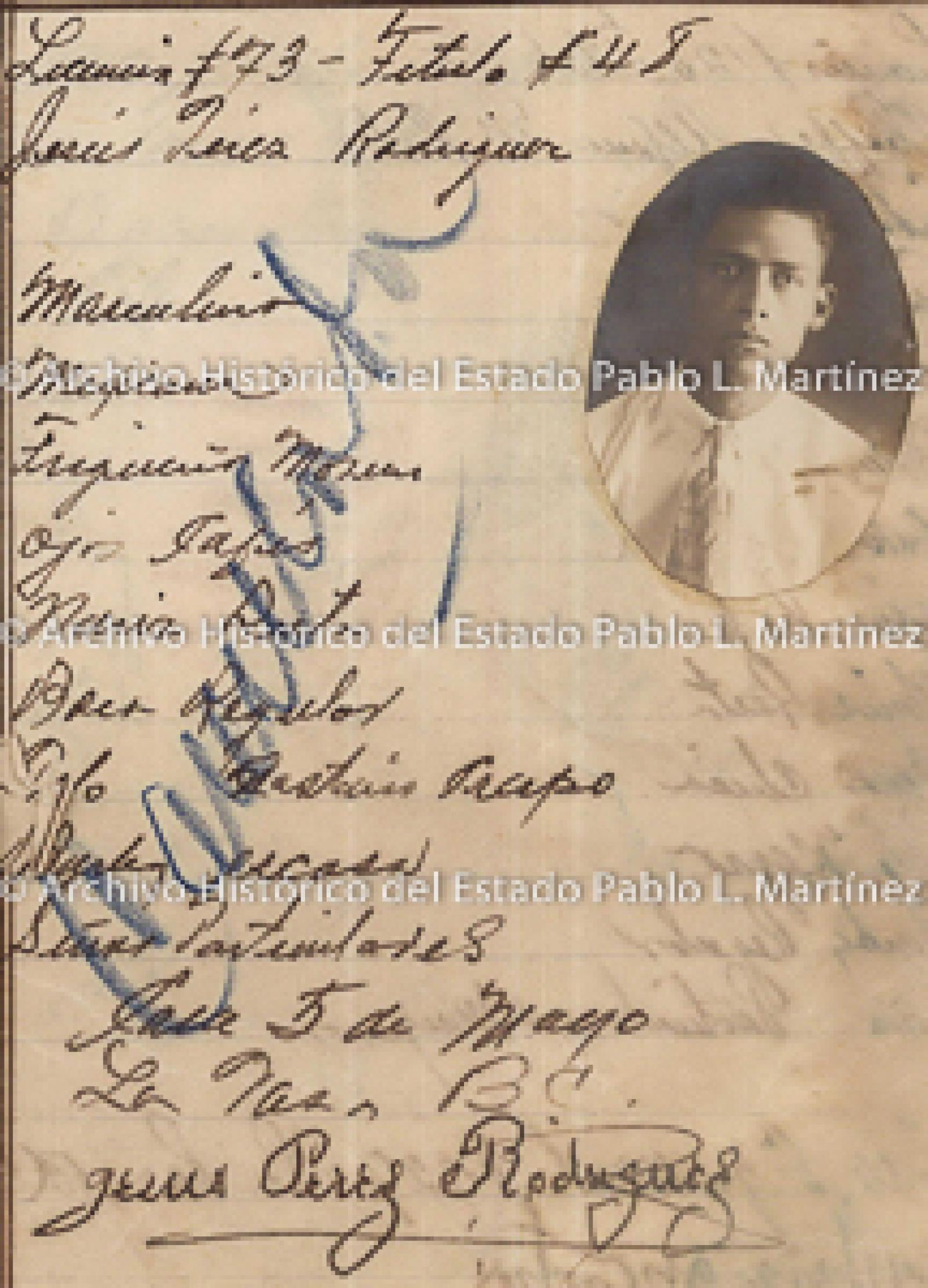 "Jesús Pérez Rodríguez", retrato.