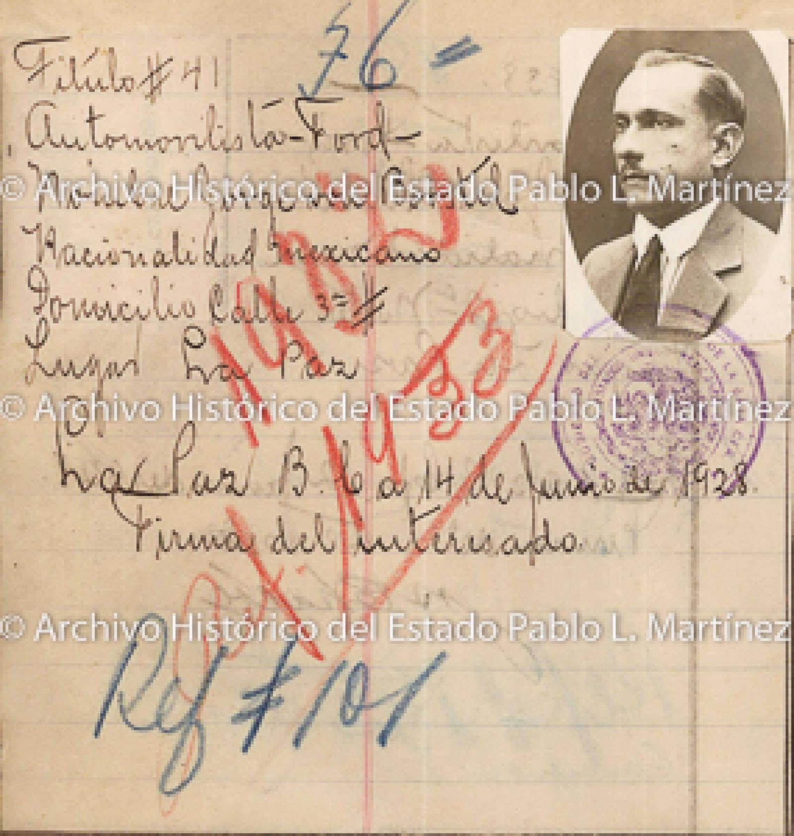 "Jorge Von Borstel", retrato.