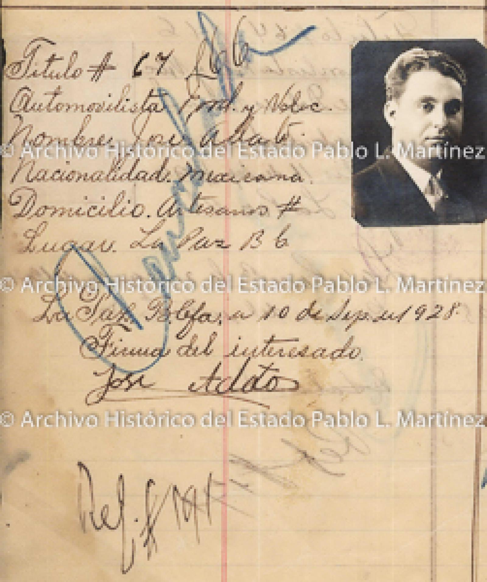 "José Adats", retrato.