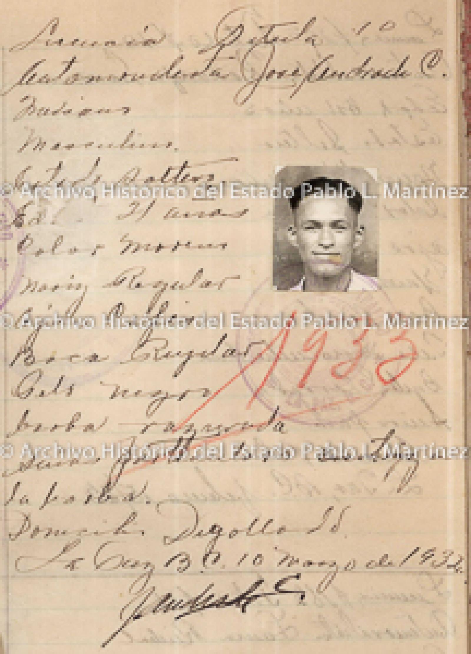 "José Andrade C.", retrato.