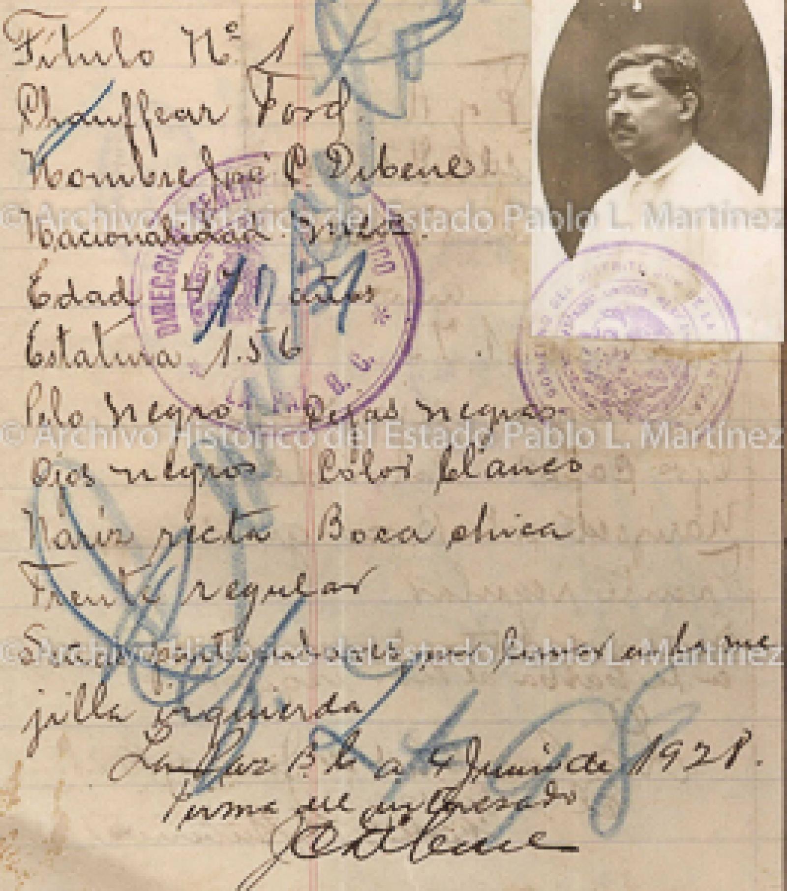 "José C. Dibene", retrato