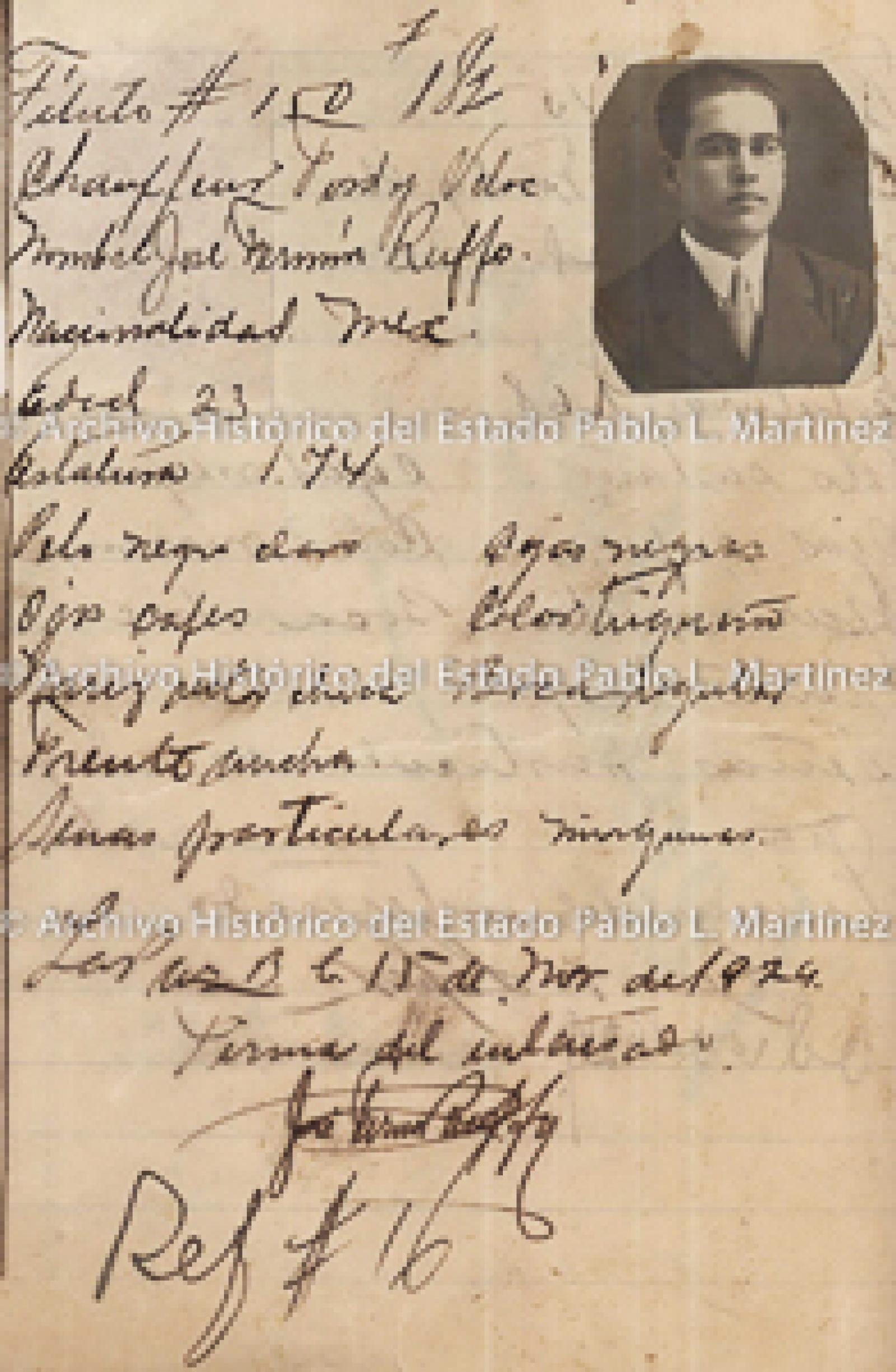 "José Fermín Ruffo", retrato.