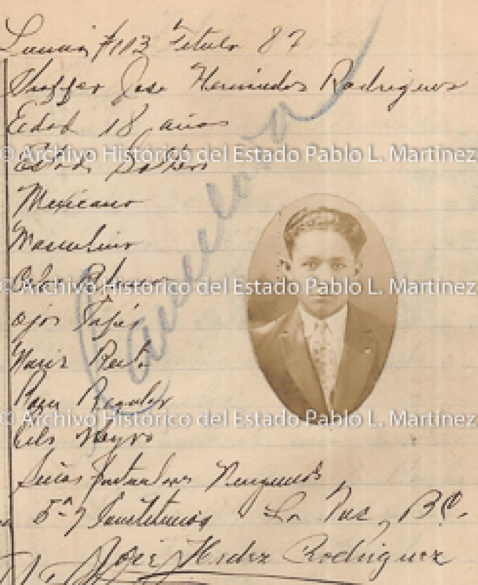 "José Hernández Rodríguez", retrato.