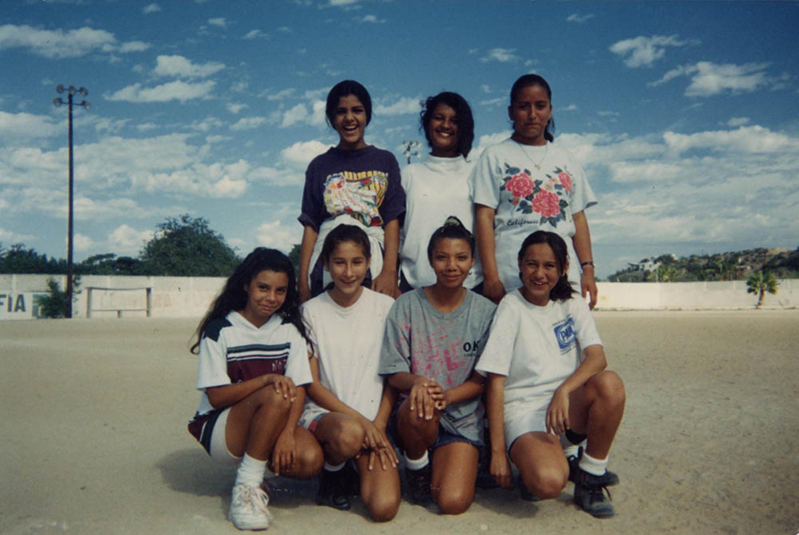 Jovencitas, equipo deportivo.